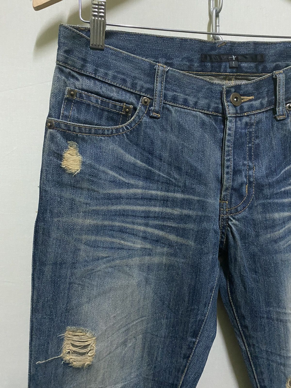 Japanese Brand No id Distressed Jeans Size US 32 / EU 48 - 2 Thumbnail