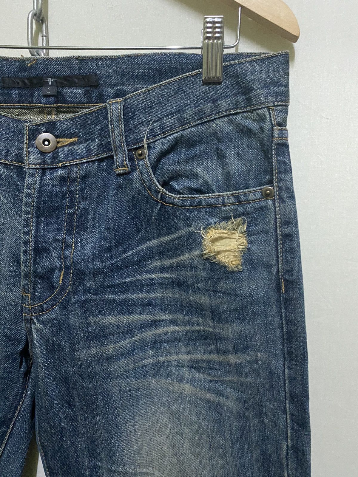 Japanese Brand No id Distressed Jeans Size US 32 / EU 48 - 4 Thumbnail