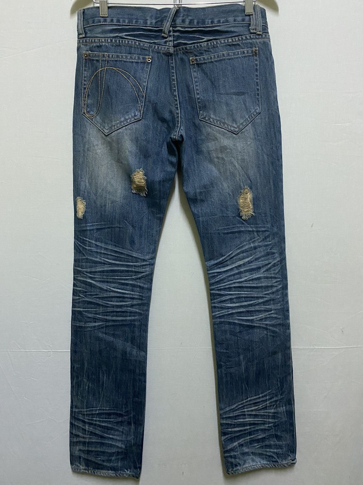Japanese Brand No id Distressed Jeans Size US 32 / EU 48 - 7 Thumbnail