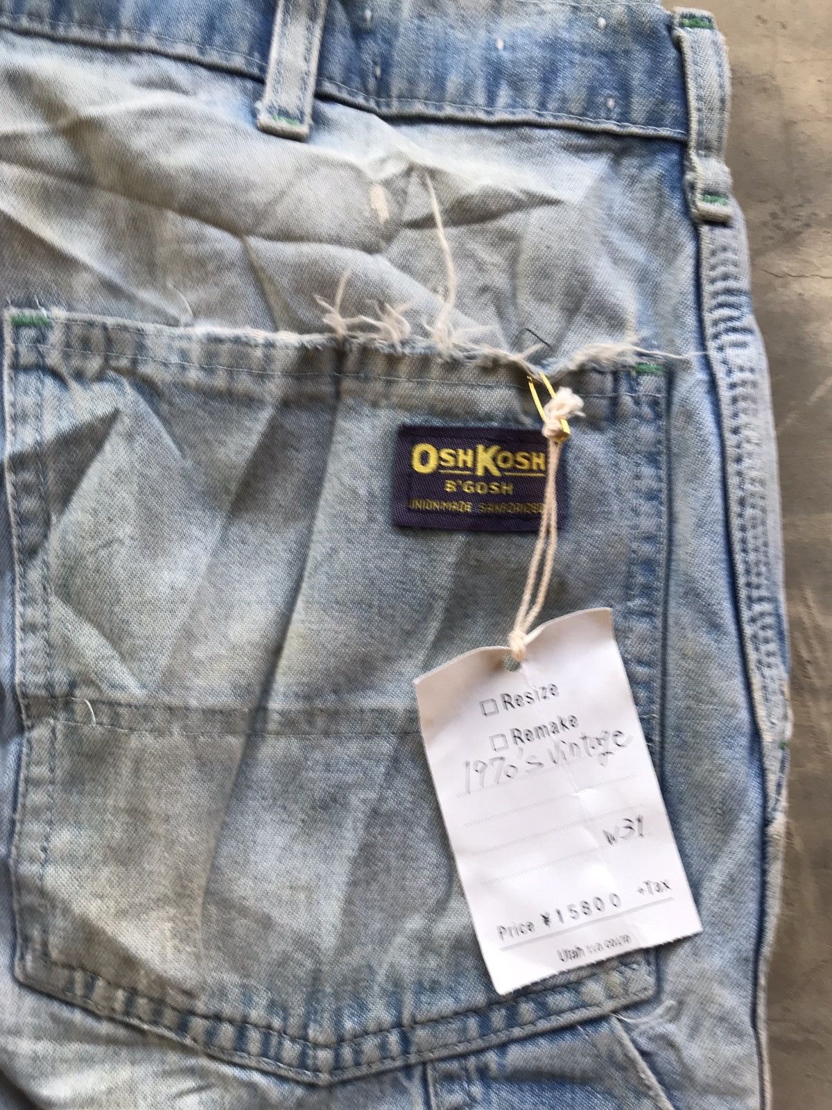 Oshkosh Thrashed Oshkosh Bgosh Ripped 70s Vintage Carpenter Pants Size US 30 / EU 46 - 9 Thumbnail