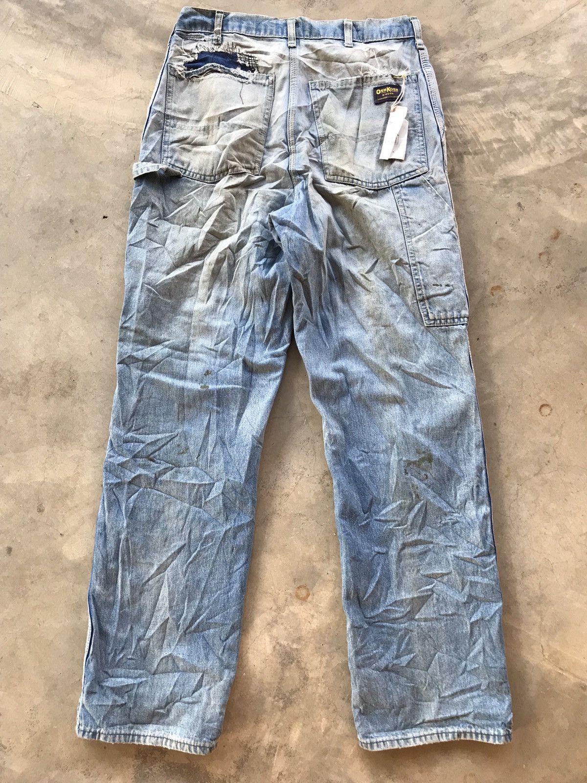 Oshkosh Thrashed Oshkosh Bgosh Ripped 70s Vintage Carpenter Pants Size US 30 / EU 46 - 7 Thumbnail