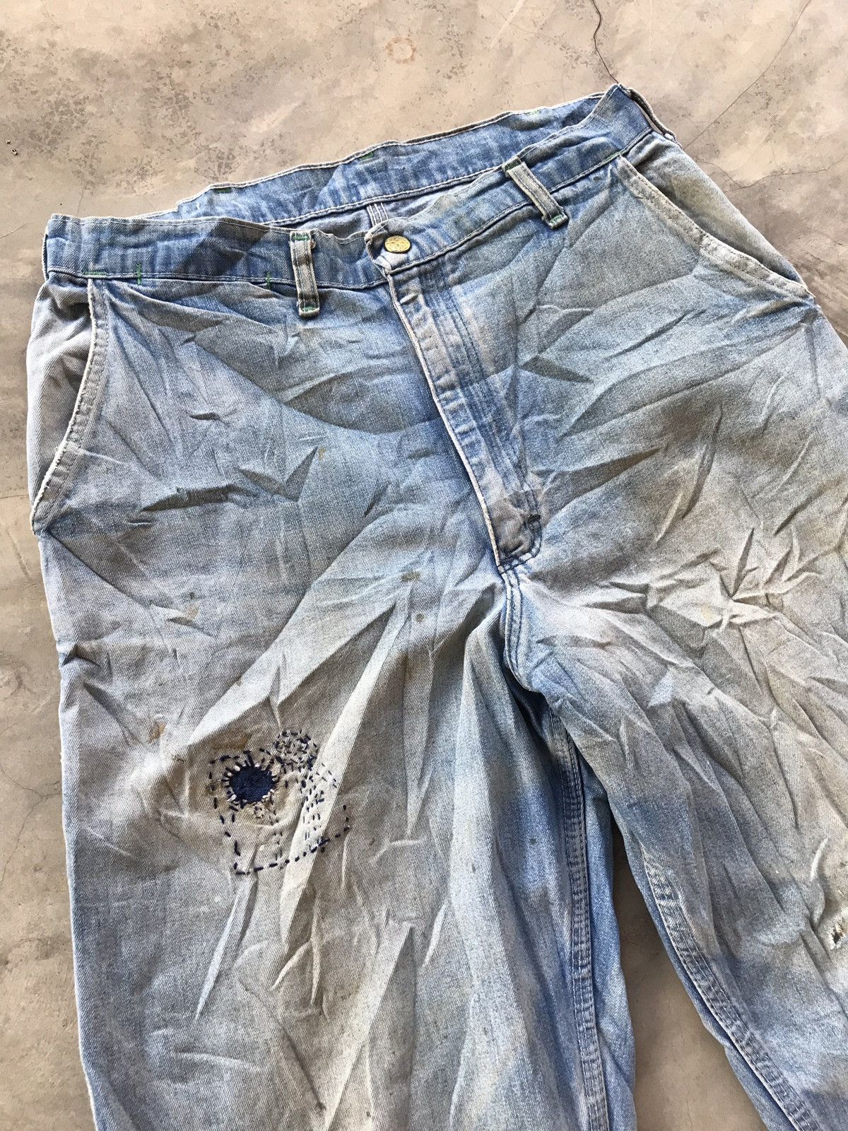Oshkosh Thrashed Oshkosh Bgosh Ripped 70s Vintage Carpenter Pants Size US 30 / EU 46 - 2 Thumbnail