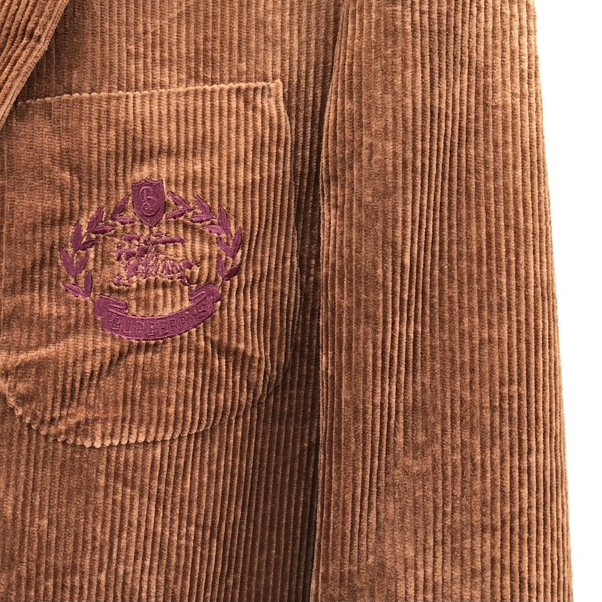Burberry Vintage Burberrys Corduroy Embroidery Logo Blazer Size US M / EU 48-50 / 2 - 5 Thumbnail