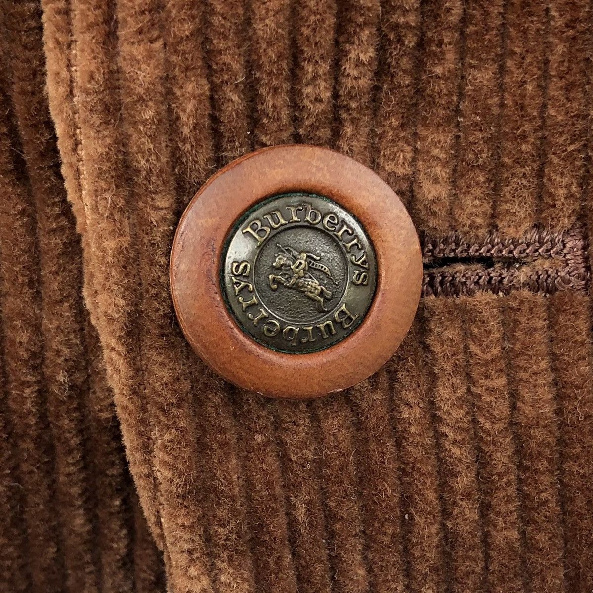 Burberry Vintage Burberrys Corduroy Embroidery Logo Blazer Size US M / EU 48-50 / 2 - 7 Thumbnail