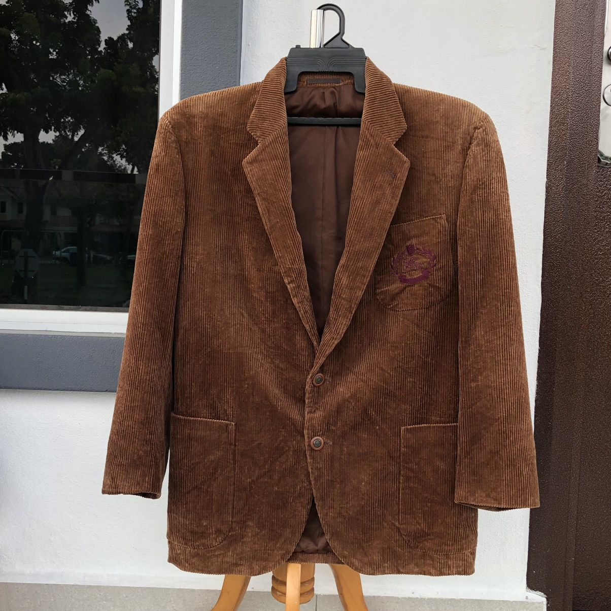 Burberry Vintage Burberrys Corduroy Embroidery Logo Blazer Size US M / EU 48-50 / 2 - 3 Thumbnail