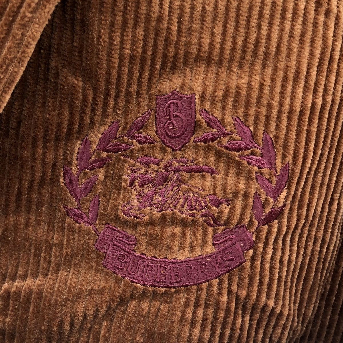 Burberry Vintage Burberrys Corduroy Embroidery Logo Blazer Size US M / EU 48-50 / 2 - 6 Thumbnail