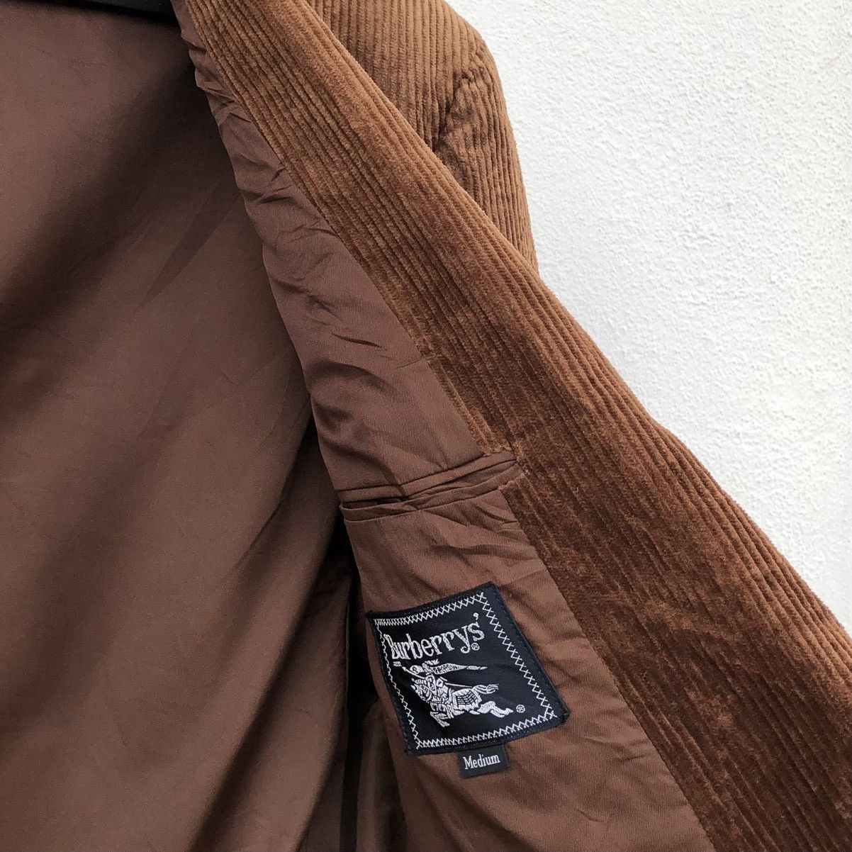 Burberry Vintage Burberrys Corduroy Embroidery Logo Blazer Size US M / EU 48-50 / 2 - 12 Thumbnail