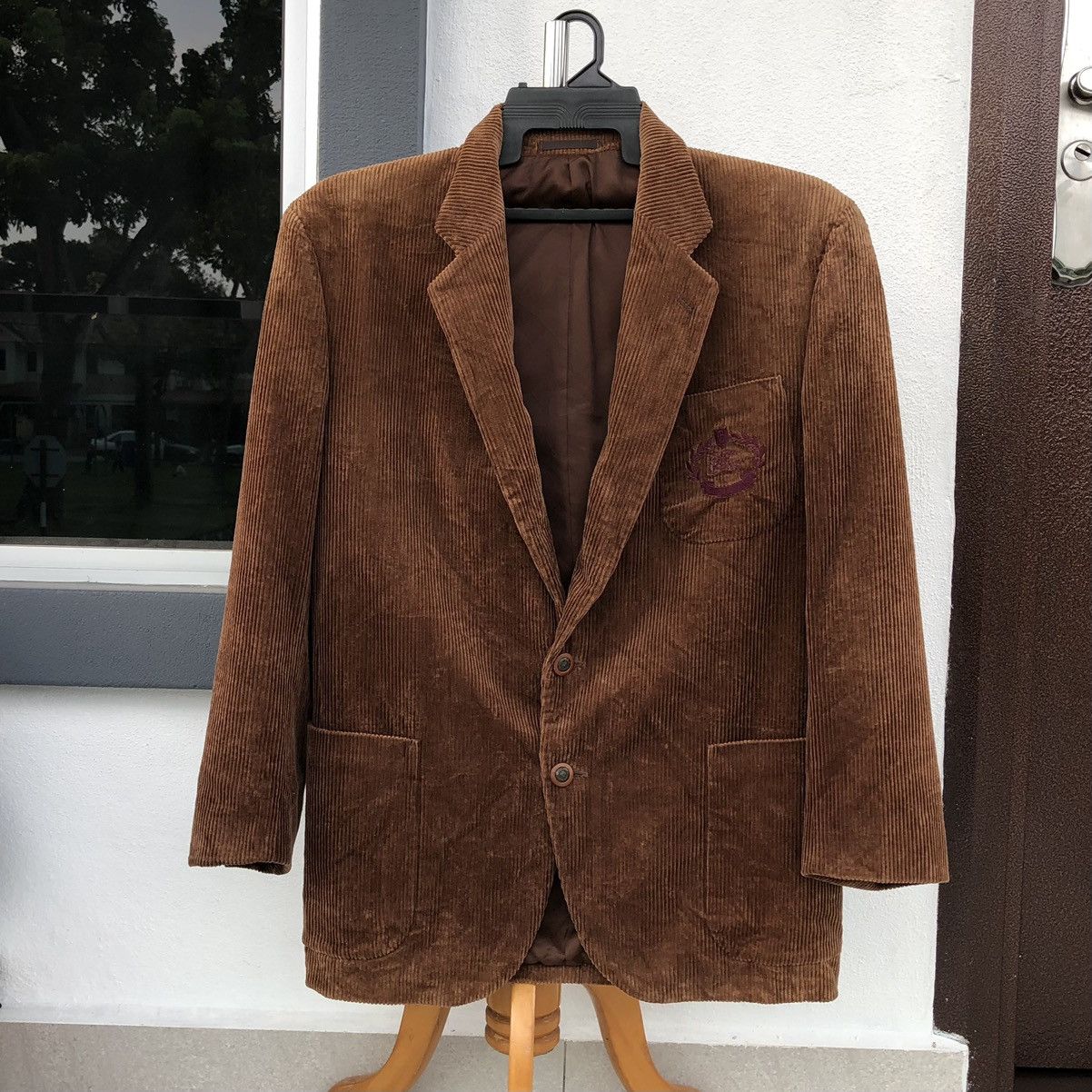 Burberry Vintage Burberrys Corduroy Embroidery Logo Blazer Size US M / EU 48-50 / 2 - 8 Thumbnail