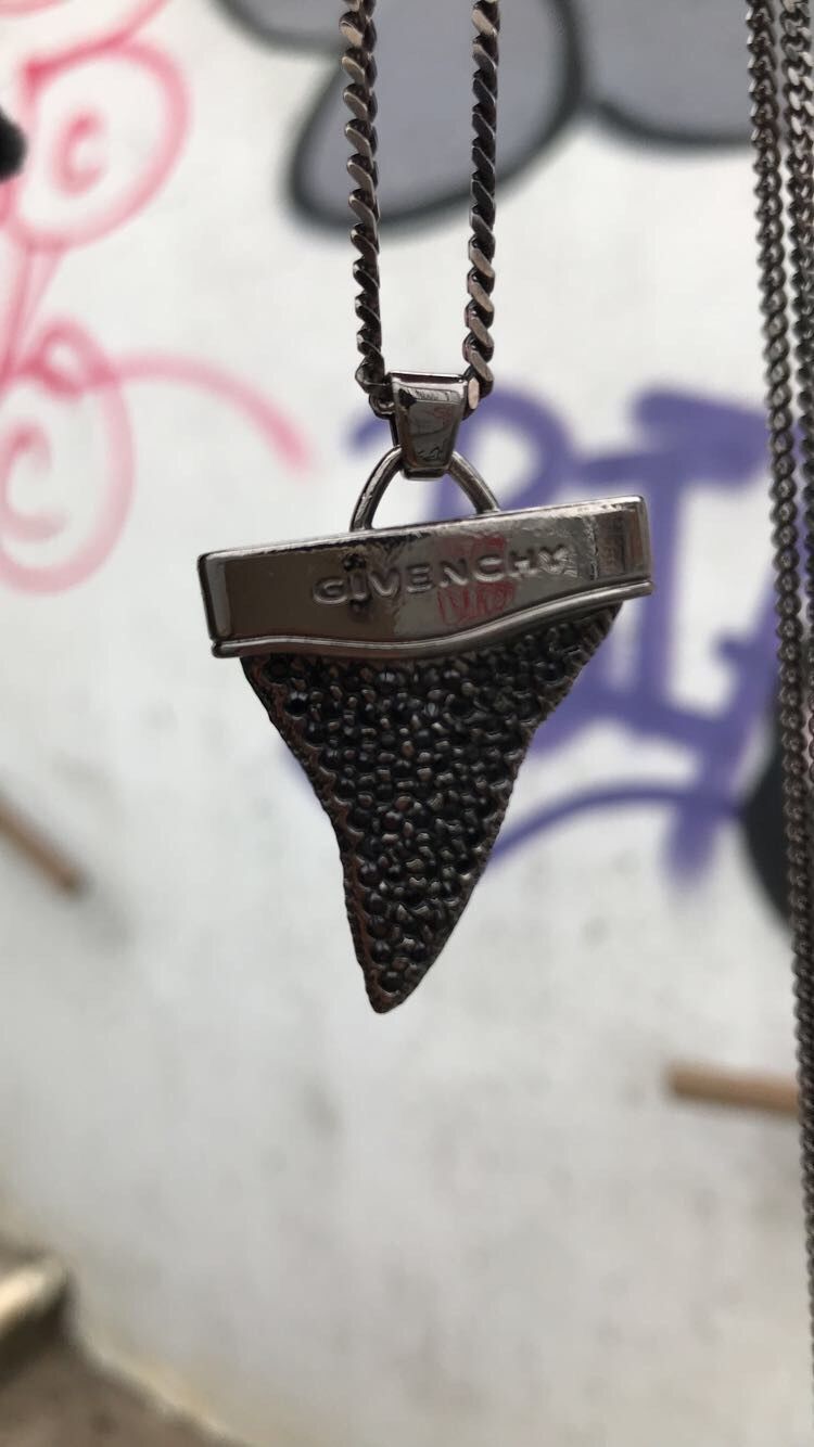 Givenchy Shark Tooth Necklace Black