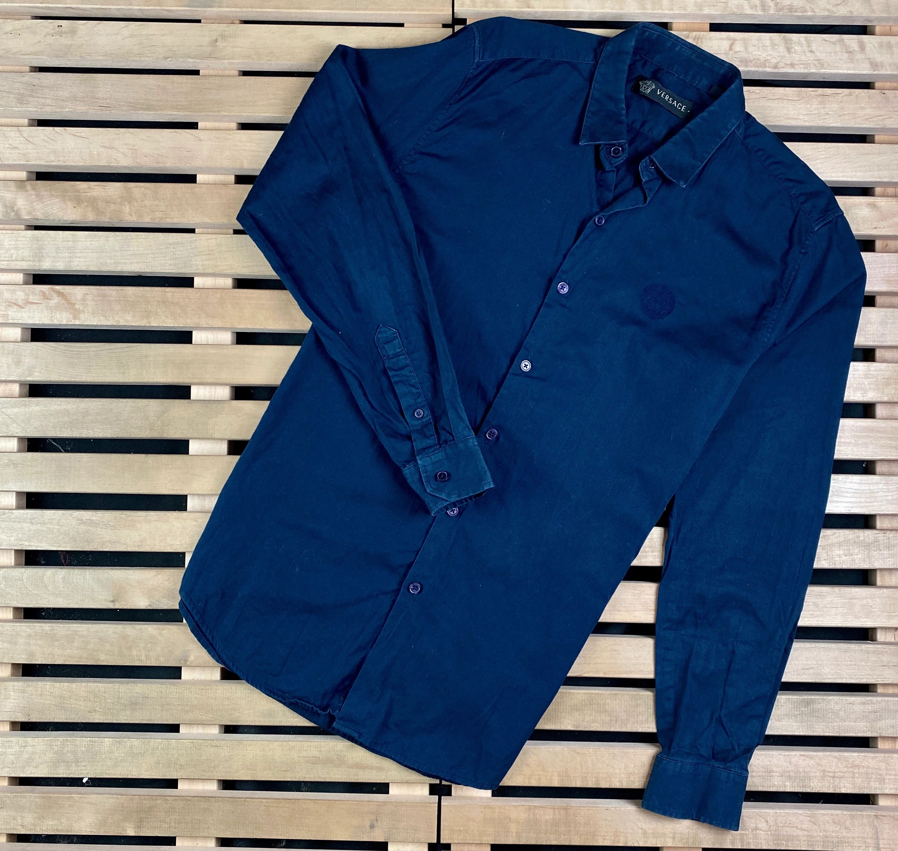 Versace × Versace Jeans Couture Mens Shirt Long Sleeve Versace Size L Vintage Size US L / EU 52-54 / 3 - 1 Thumbnail