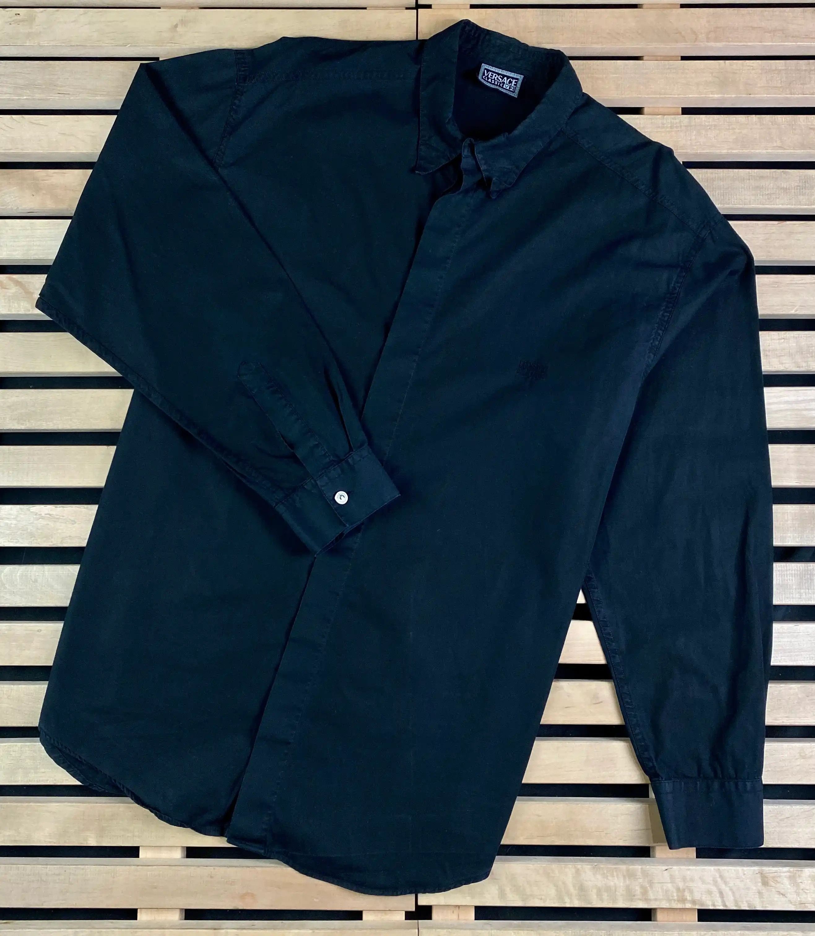 Versace × Vintage Mens Versace Vintage Shirt Long Sleeve Size 44/17 Size US L / EU 52-54 / 3 - 1 Thumbnail