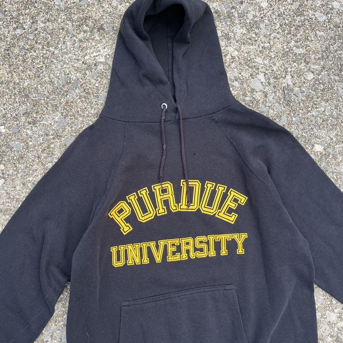 Vintage Purdue Hoodie Schwarz XL