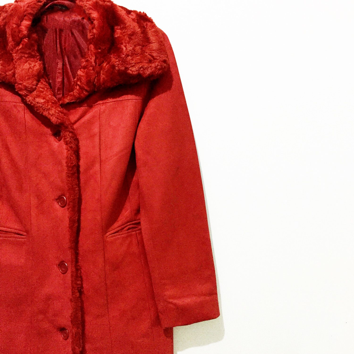 Designer × Japanese Brand × Vintage Under Line Velvet Red Coat Size M / US 6-8 / IT 42-44 - 7 Thumbnail