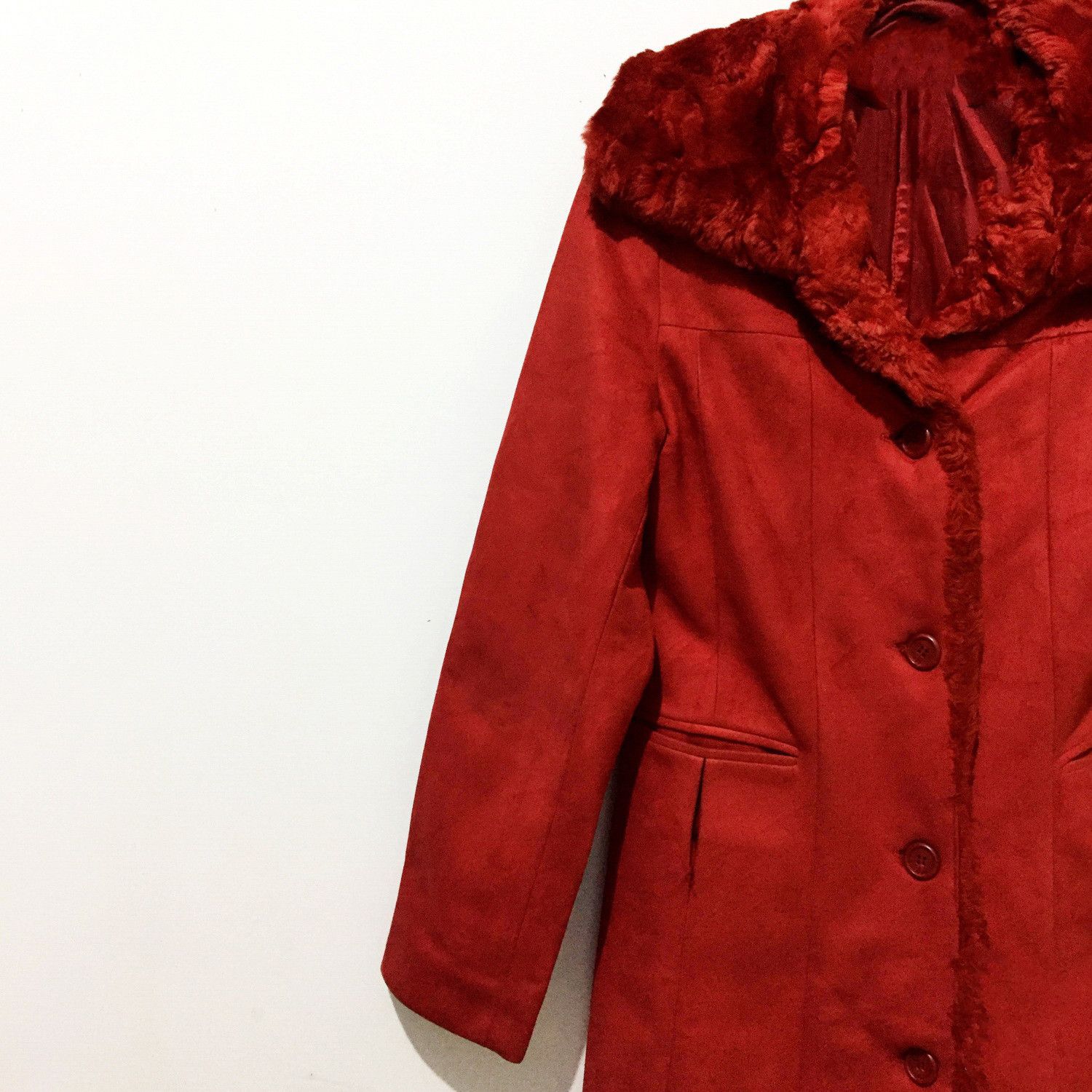 Designer × Japanese Brand × Vintage Under Line Velvet Red Coat Size M / US 6-8 / IT 42-44 - 6 Thumbnail