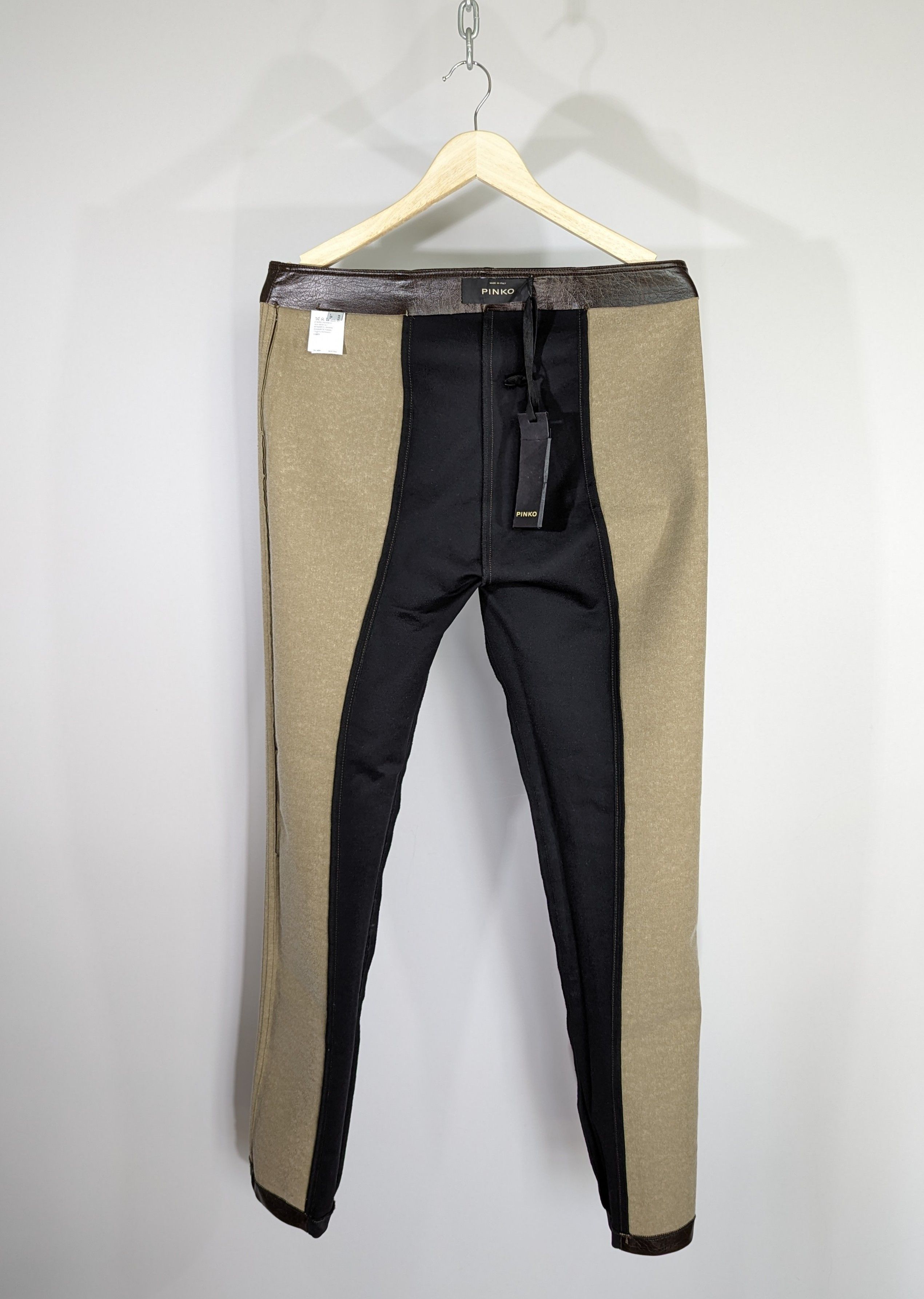 Leather PINKO Fashion Vintage Leatherette Pants Women's Luxury Brand Size 32" / US 10 / IT 46 - 13 Thumbnail
