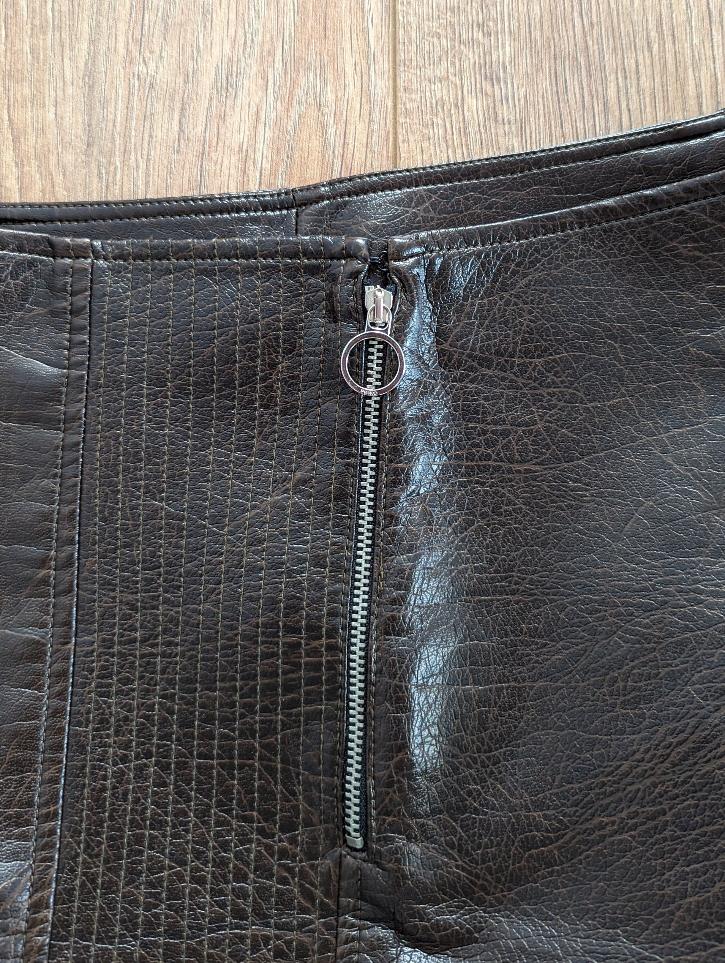 Leather PINKO Fashion Vintage Leatherette Pants Women's Luxury Brand Size 32" / US 10 / IT 46 - 20 Thumbnail