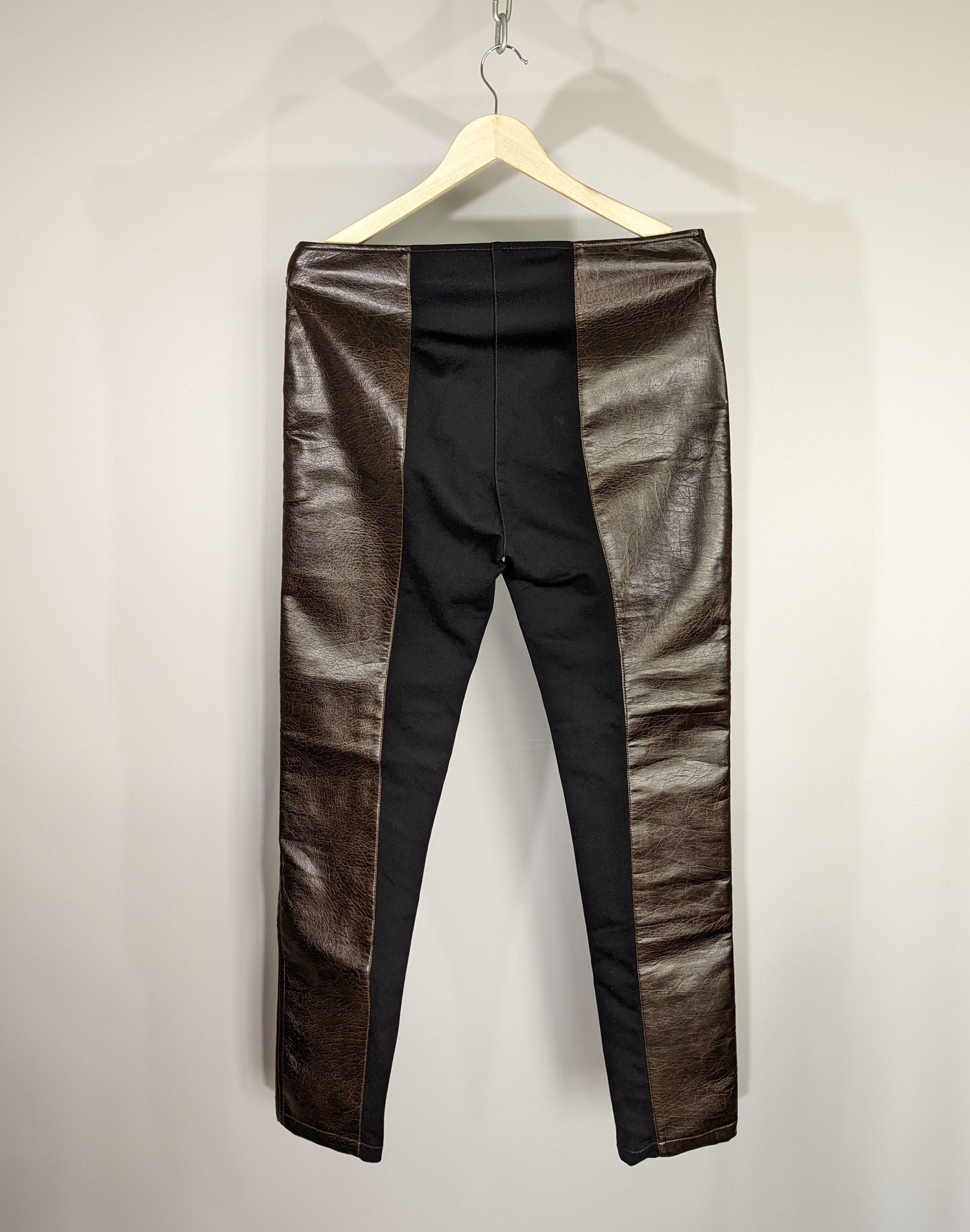 Leather PINKO Fashion Vintage Leatherette Pants Women's Luxury Brand Size 32" / US 10 / IT 46 - 8 Thumbnail