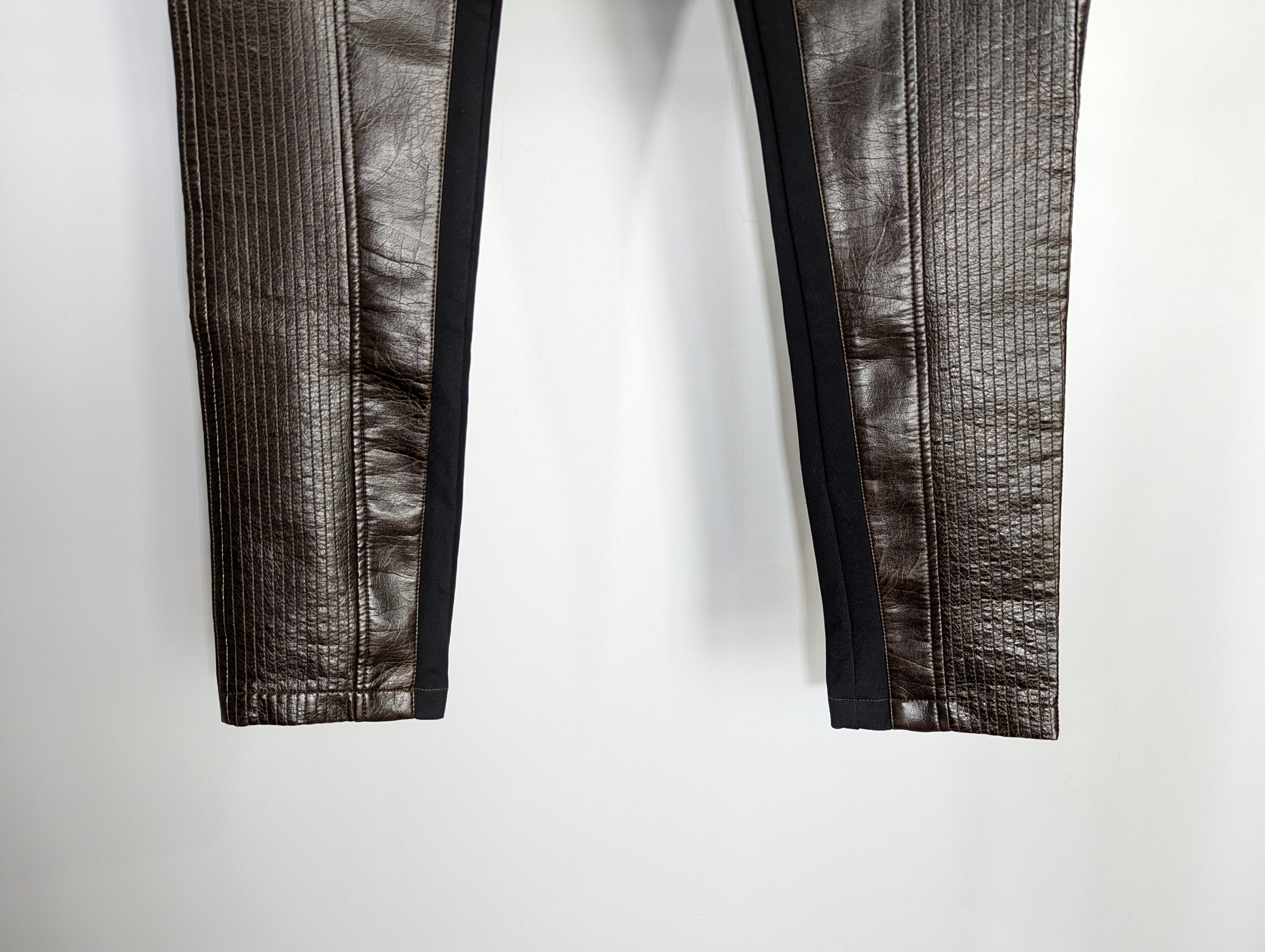 Leather PINKO Fashion Vintage Leatherette Pants Women's Luxury Brand Size 32" / US 10 / IT 46 - 7 Thumbnail