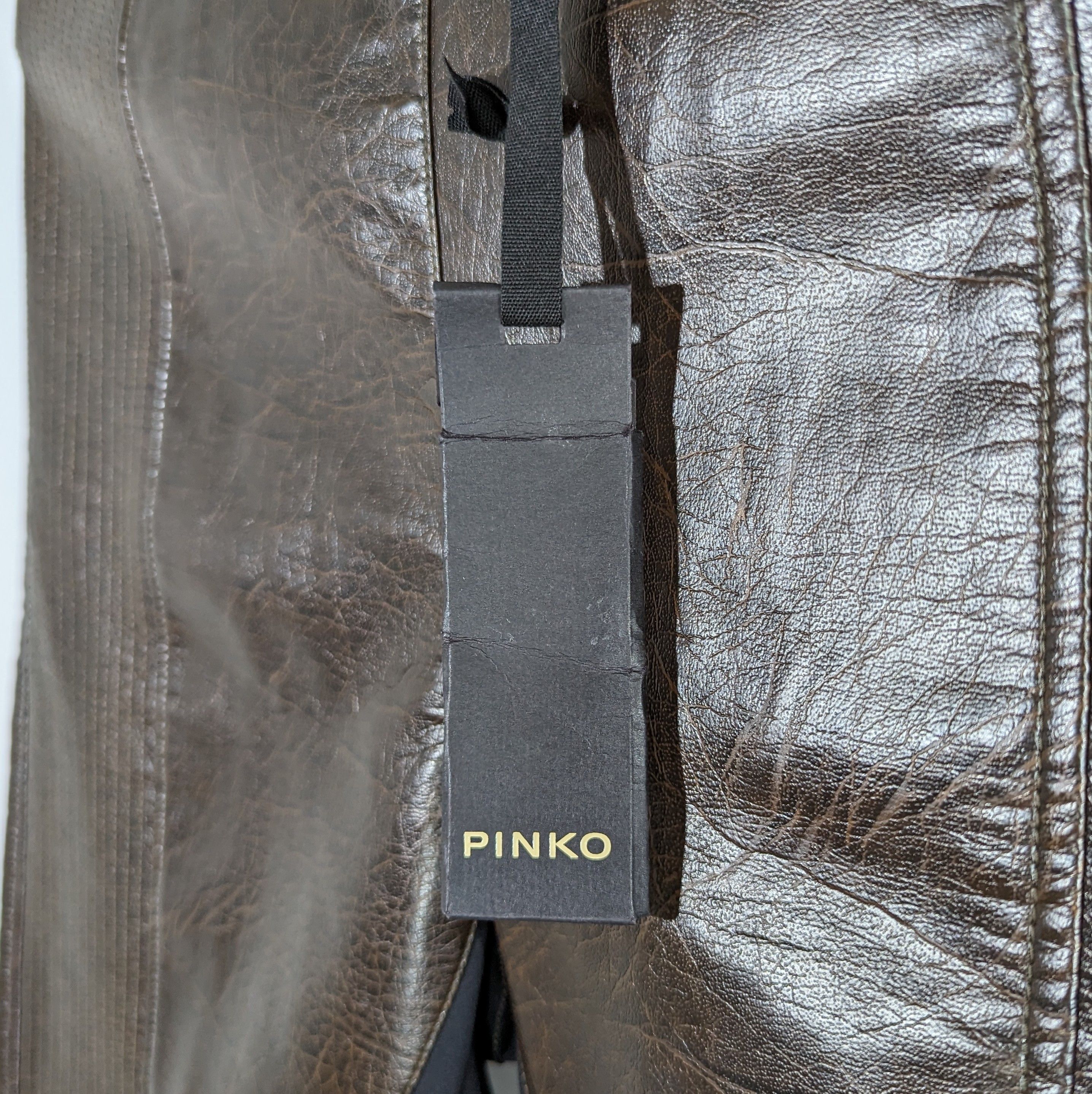 Leather PINKO Fashion Vintage Leatherette Pants Women's Luxury Brand Size 32" / US 10 / IT 46 - 4 Thumbnail