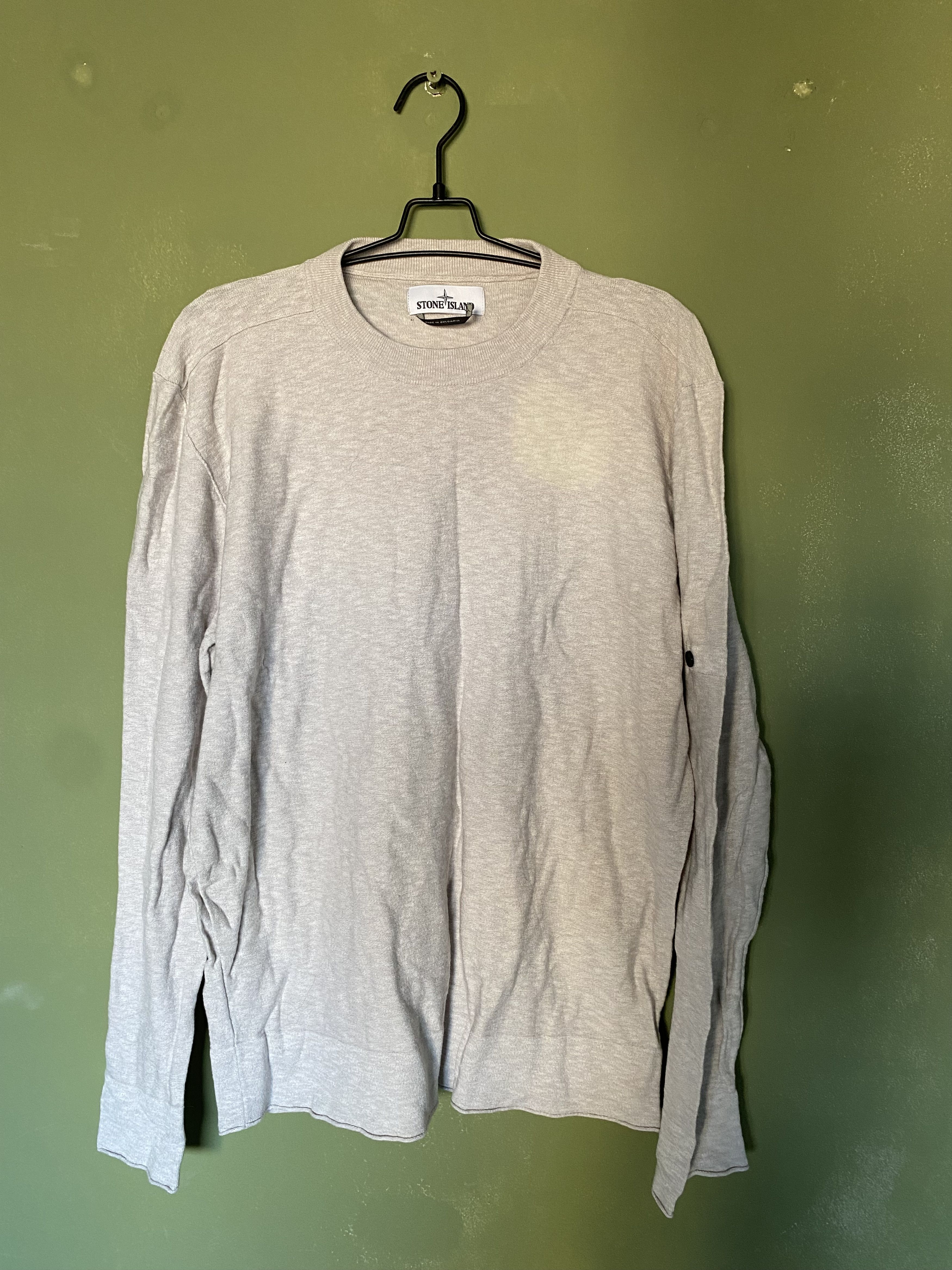 Stone Island Stone Island grey melee crew neck cotton knit Size US XXL / EU 58 / 5 - 1 Thumbnail