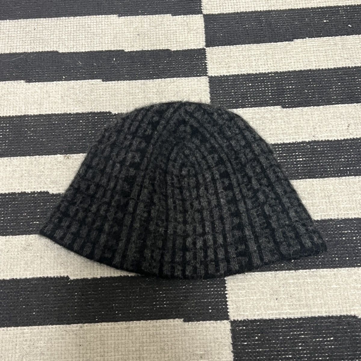 Pre-owned Undercover Aw02 Witch's Cell Division Wool ‘groupie' Beanie In Black