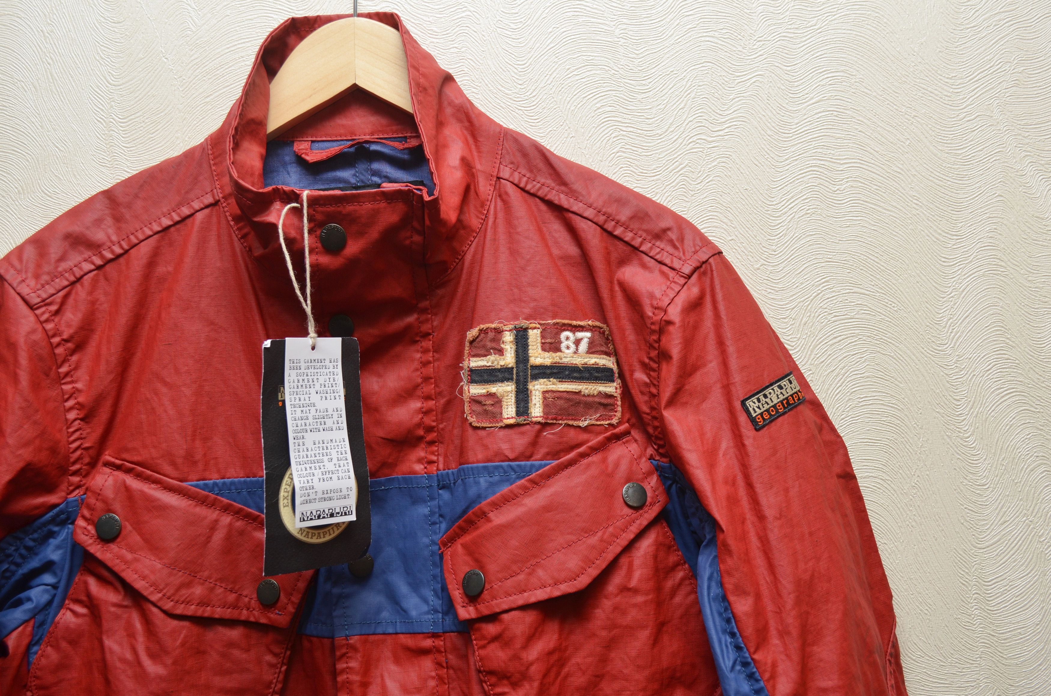 Napapijri Napapijri 100% Linen Garment Dyed Coated Jacket NWT Size US M / EU 48-50 / 2 - 3 Thumbnail