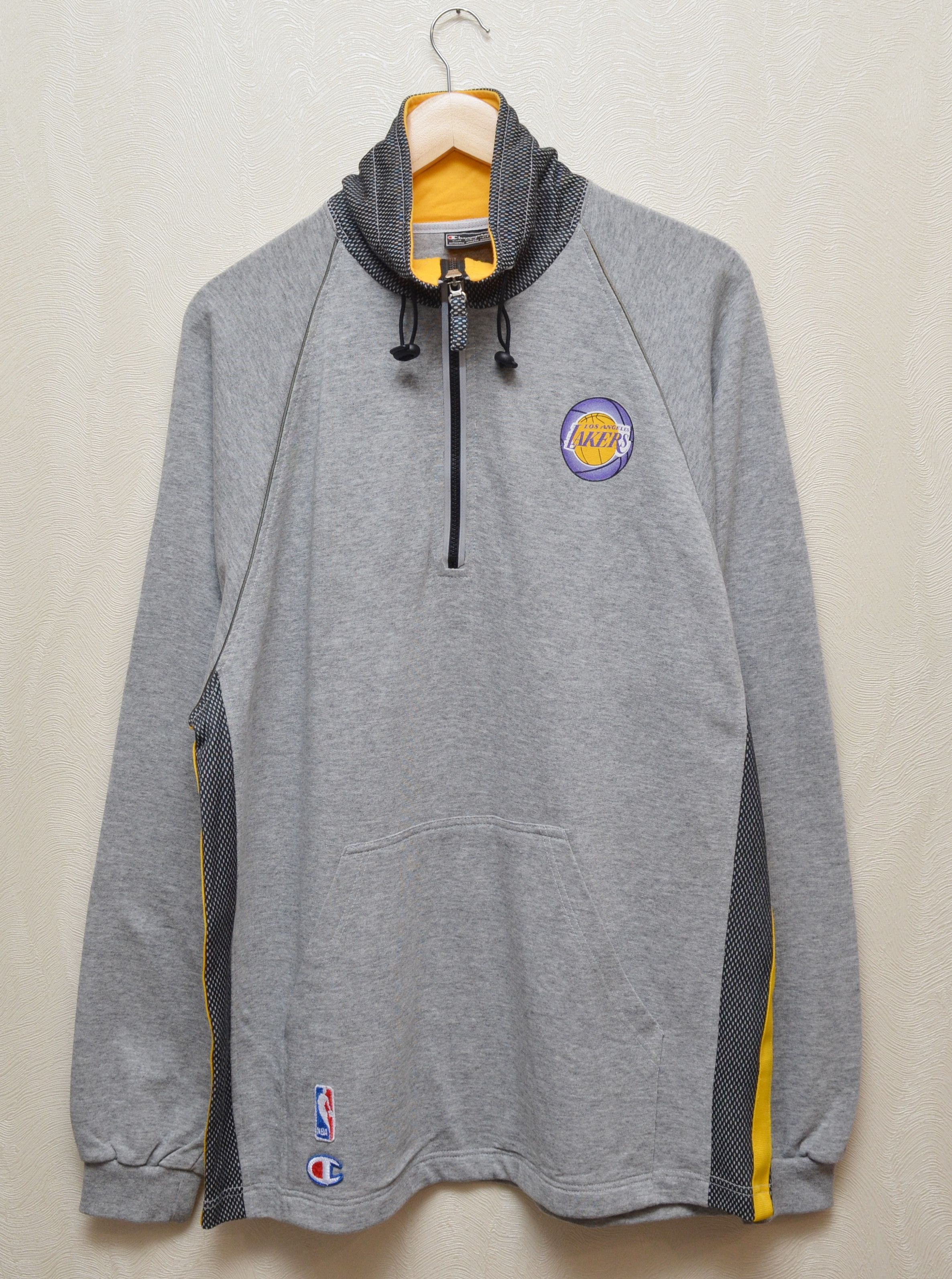 Champion × NBA VTG 90s y2k Champion NBA Lakers LA Lakers 1/4 Zip Jumper Size US L / EU 52-54 / 3 - 1 Thumbnail