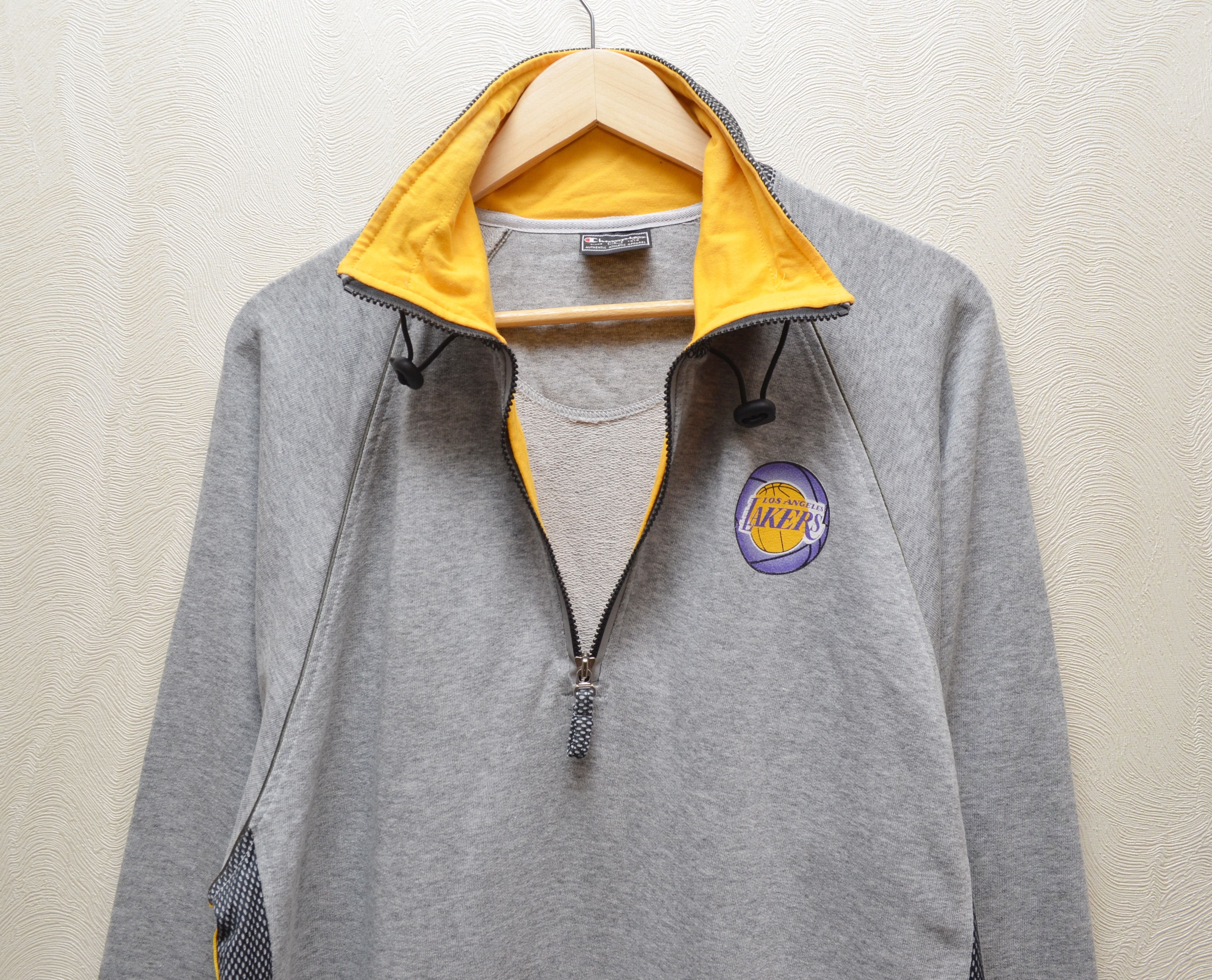 Champion × NBA VTG 90s y2k Champion NBA Lakers LA Lakers 1/4 Zip Jumper Size US L / EU 52-54 / 3 - 6 Thumbnail