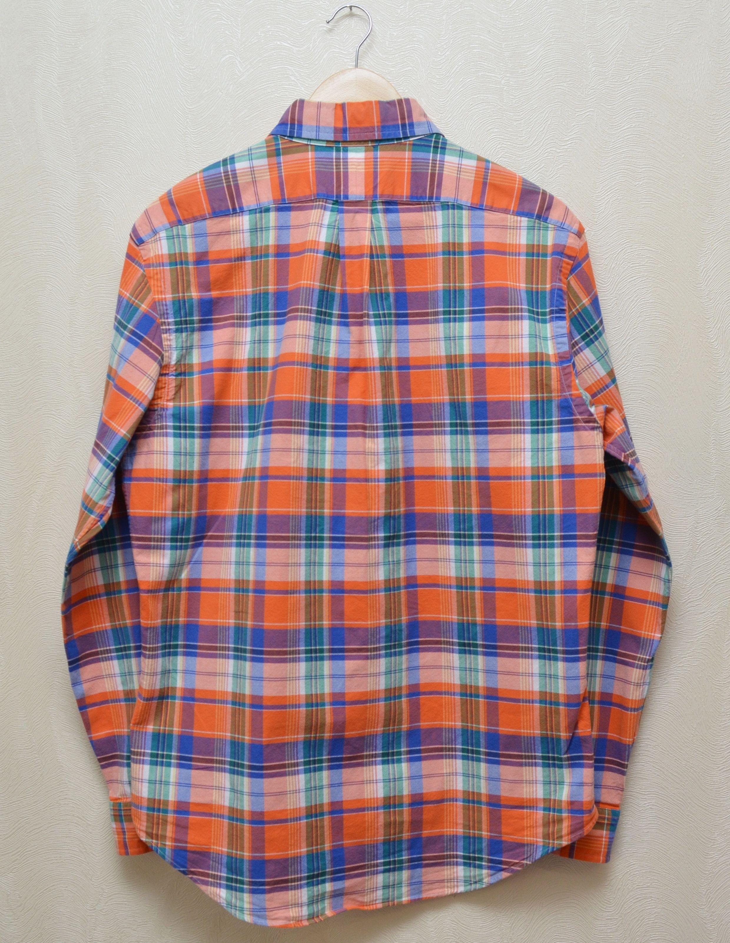 Designer × Polo Ralph Lauren Polo Ralph Lauren Orange Check Multicolor Pony Shirt Size L Size US L / EU 52-54 / 3 - 6 Thumbnail