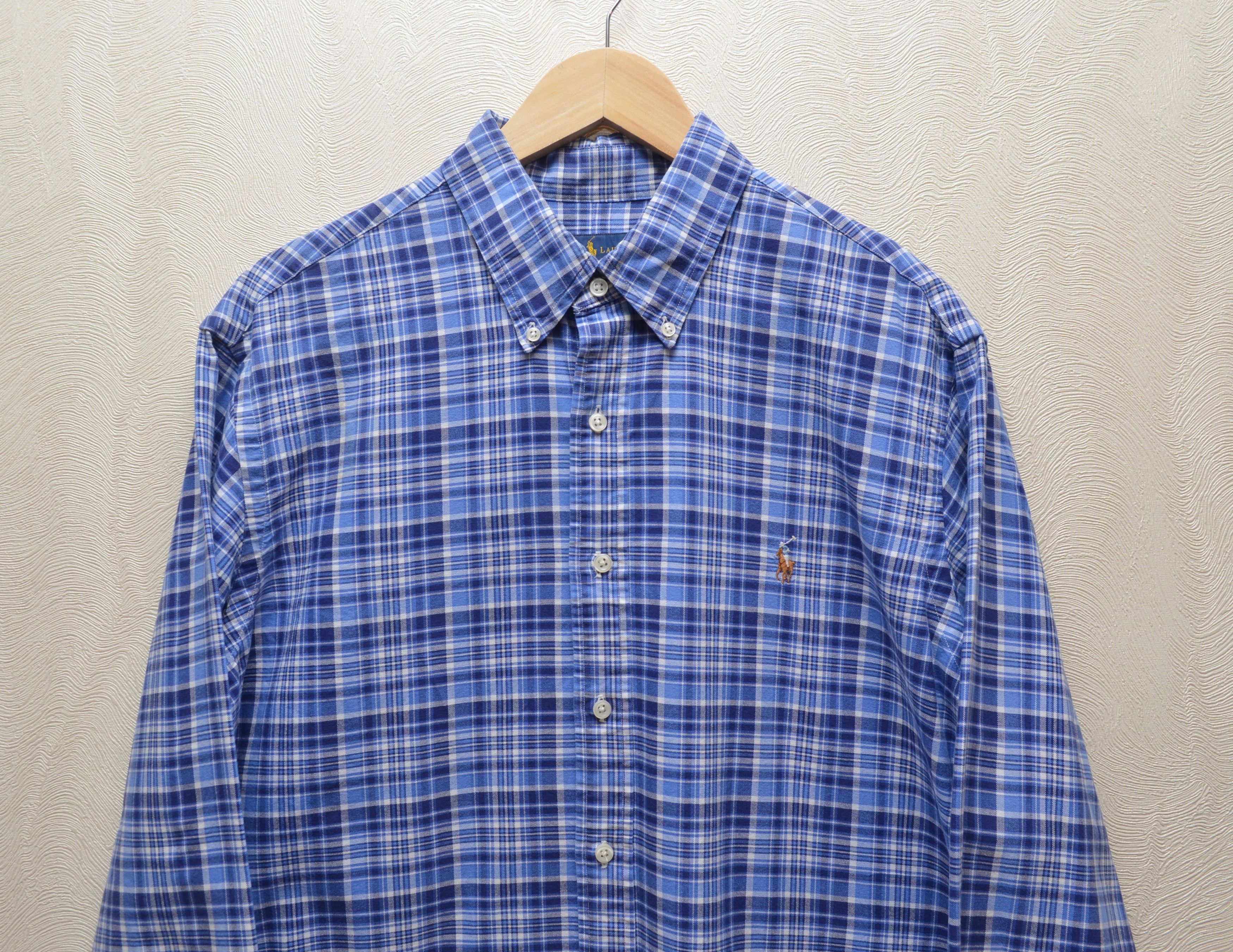 Polo Ralph Lauren Polo Ralph Lauren Blue Check Multicolor Pony Shirt Sz XL Size US XL / EU 56 / 4 - 2 Thumbnail