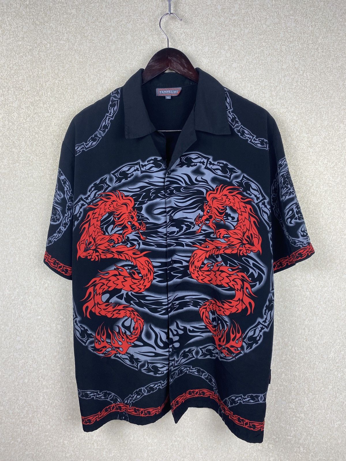 Vintage Baggy Y2K Dragon Shirt Balenciaga Grailed