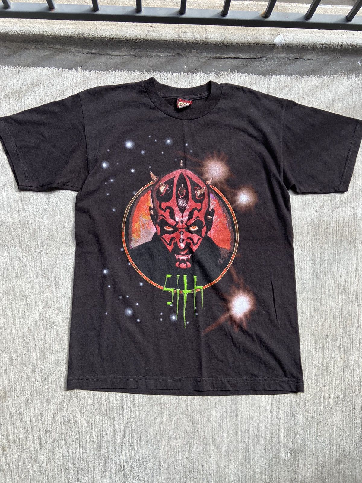 Star Wars × Vintage Vintage 90’s Star Wars Sith Darth Maul Black Shirt StarWars Size US L / EU 52-54 / 3 - 2 Thumbnail