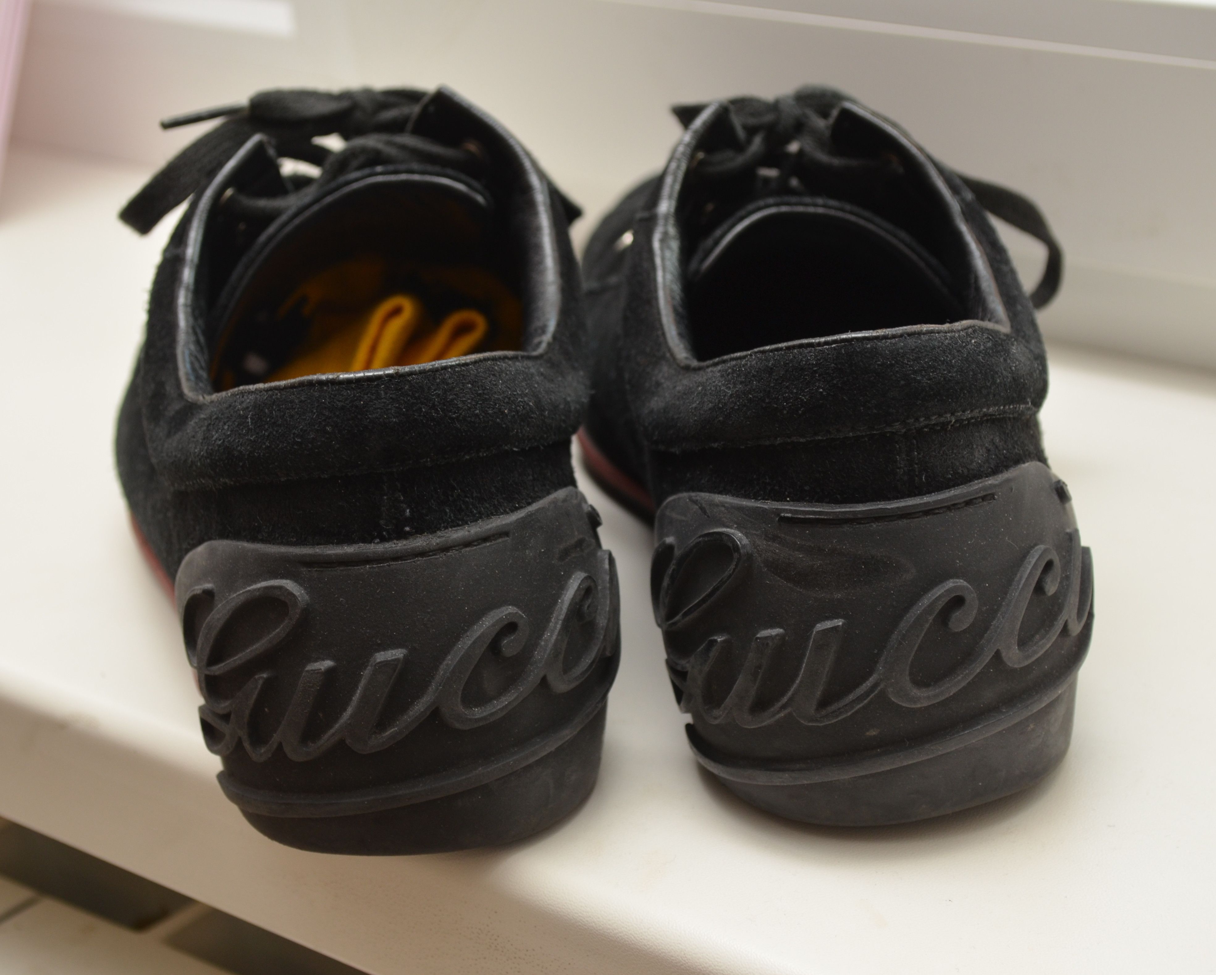 Gucci GUCCI GG Black Suede Logo Embellished Low Top Sneakers Size US 9.5 / EU 42-43 - 3 Thumbnail