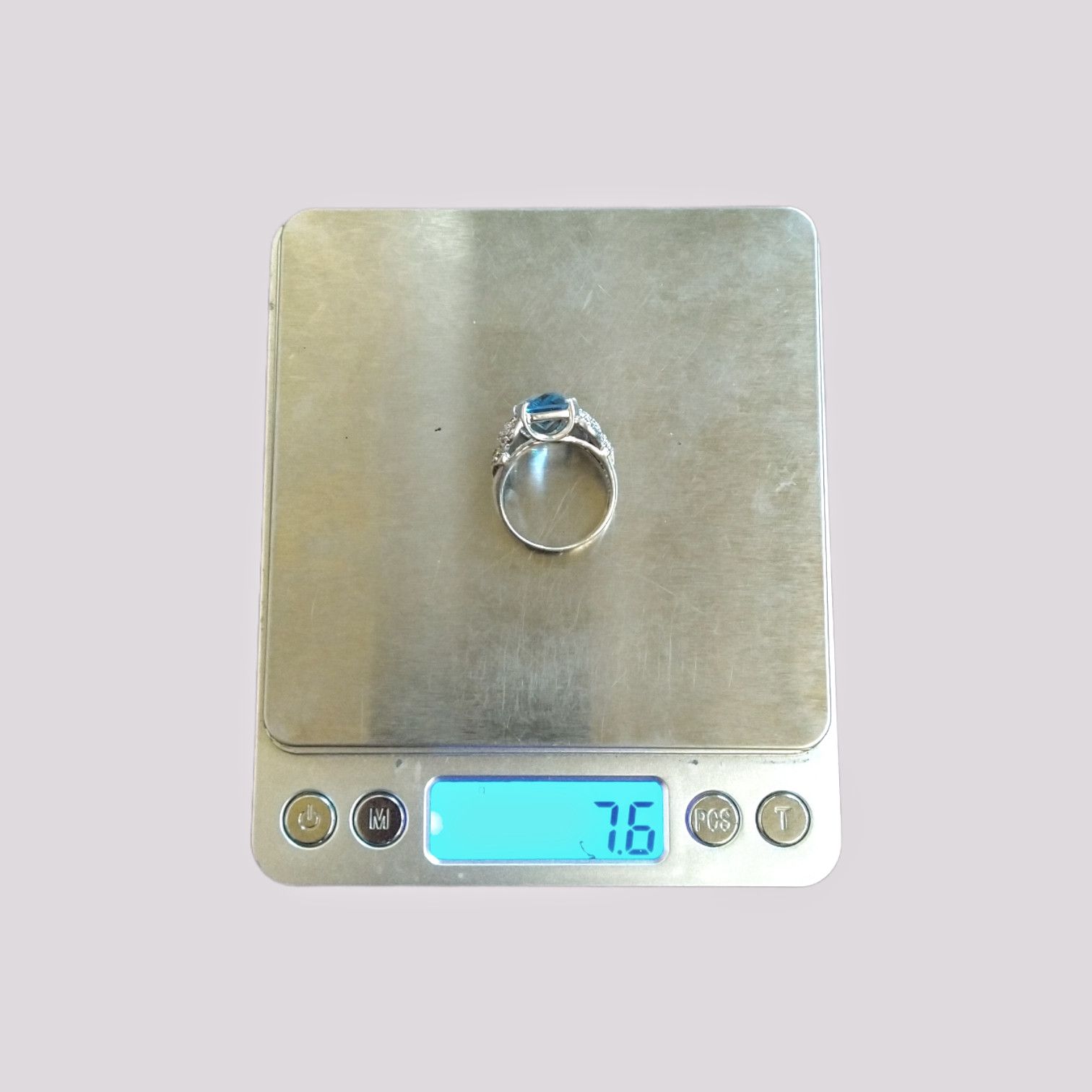 Jewelry Sterling Silver Ring Size 9 Faux Blue Topaz Size ONE SIZE - 11 Thumbnail