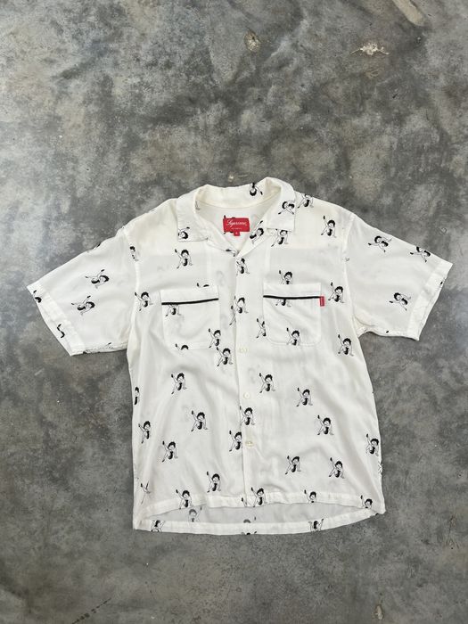 Supreme Supreme x Betty Boop Short Sleeve Camp Shirt White Small