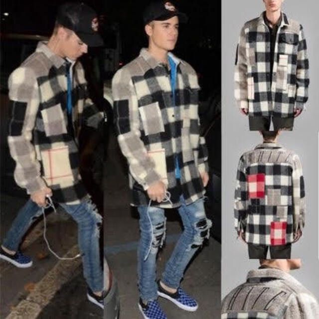 Off-White Off White 2016AW Check Flannel Patchwork wool Coat Size US M / EU 48-50 / 2 - 5 Thumbnail