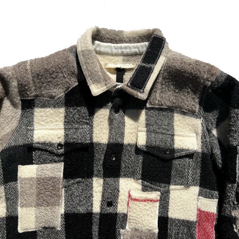Off-White Off White 2016AW Check Flannel Patchwork wool Coat Size US M / EU 48-50 / 2 - 8 Thumbnail