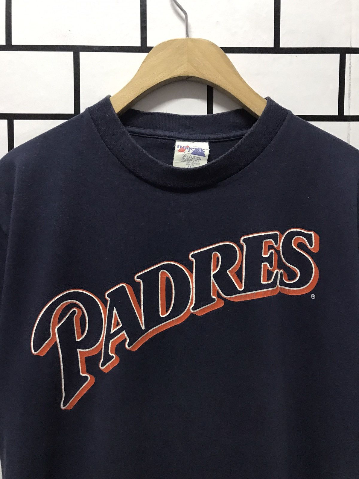 MLB × Vintage Vintage 90’s Majestic Padres single stitch tee Size US M / EU 48-50 / 2 - 4 Thumbnail
