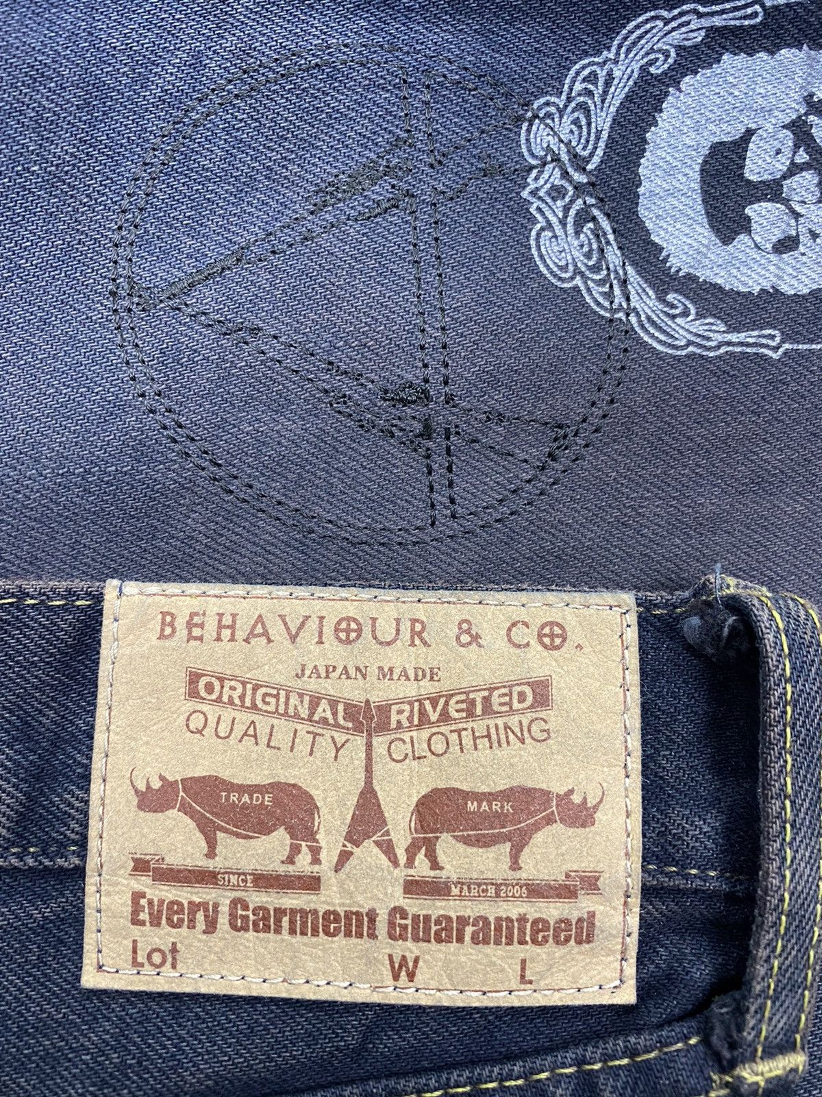 Japanese Brand Behaviour Japan Anarchy Punk Style Denim Size US 35 - 13 Thumbnail
