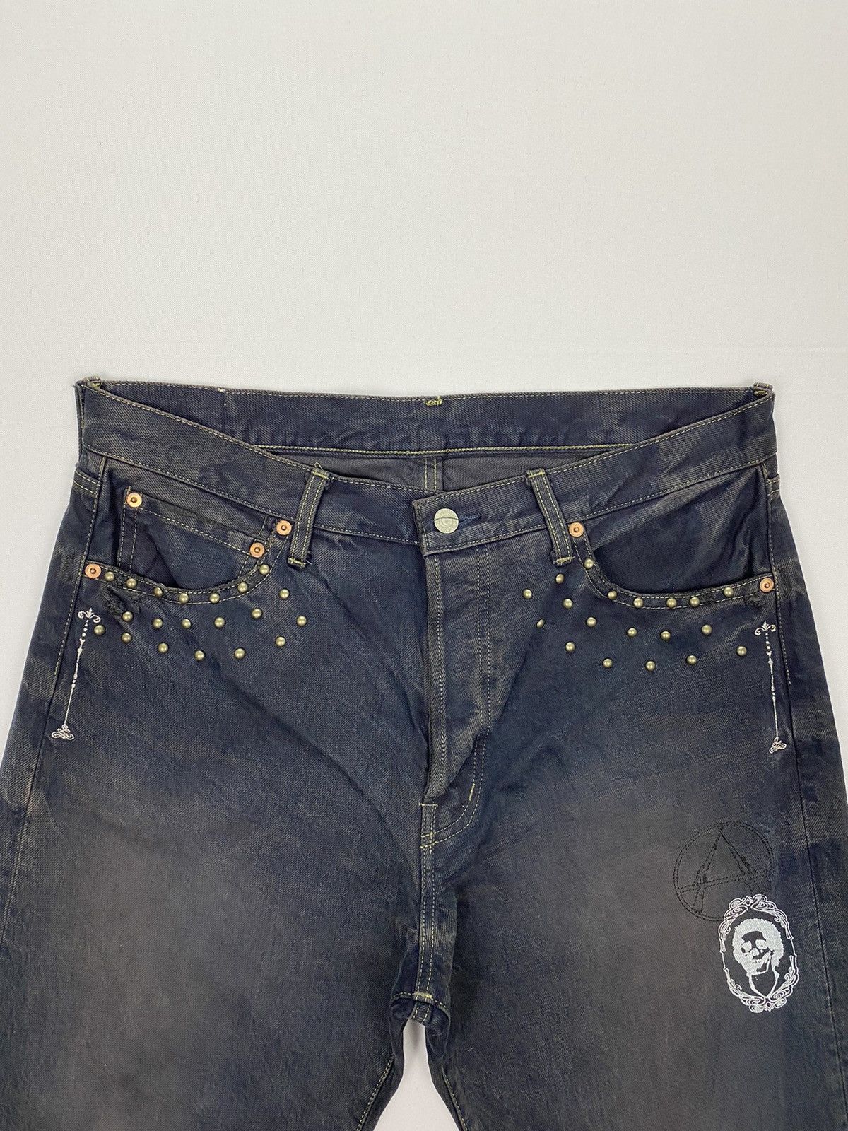 Japanese Brand Behaviour Japan Anarchy Punk Style Denim Size US 35 - 5 Thumbnail