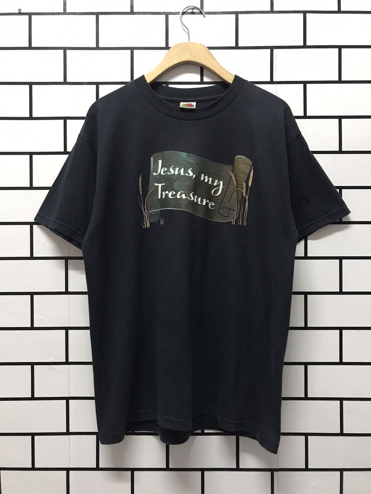 Vintage Vintage 90’s Jesus My Treasure Tshirt Size US M / EU 48-50 / 2 - 1 Thumbnail