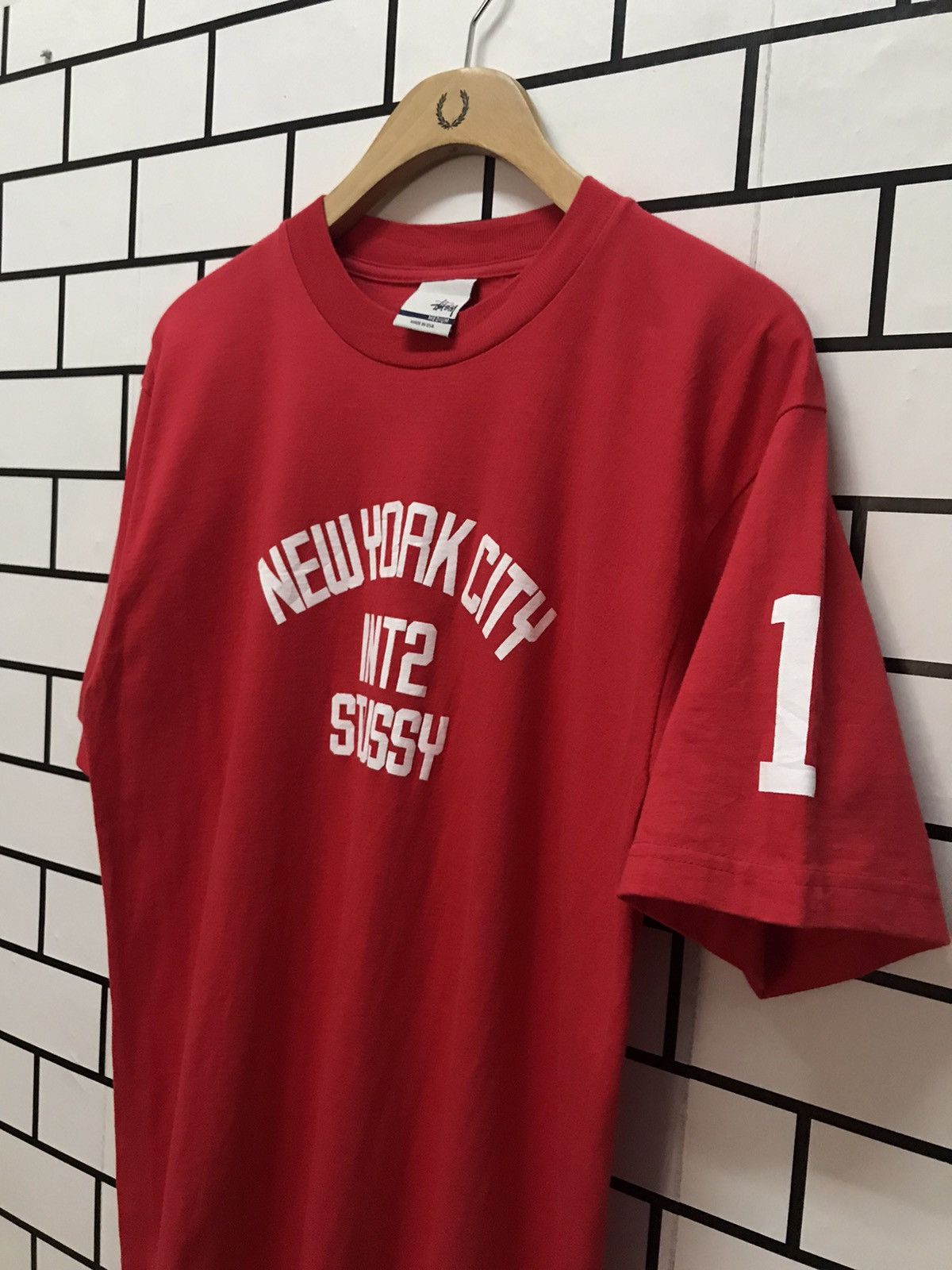 Stussy × Vintage Vintage 90’s Stussy New York City Unworn Tshirt Size US M / EU 48-50 / 2 - 2 Thumbnail