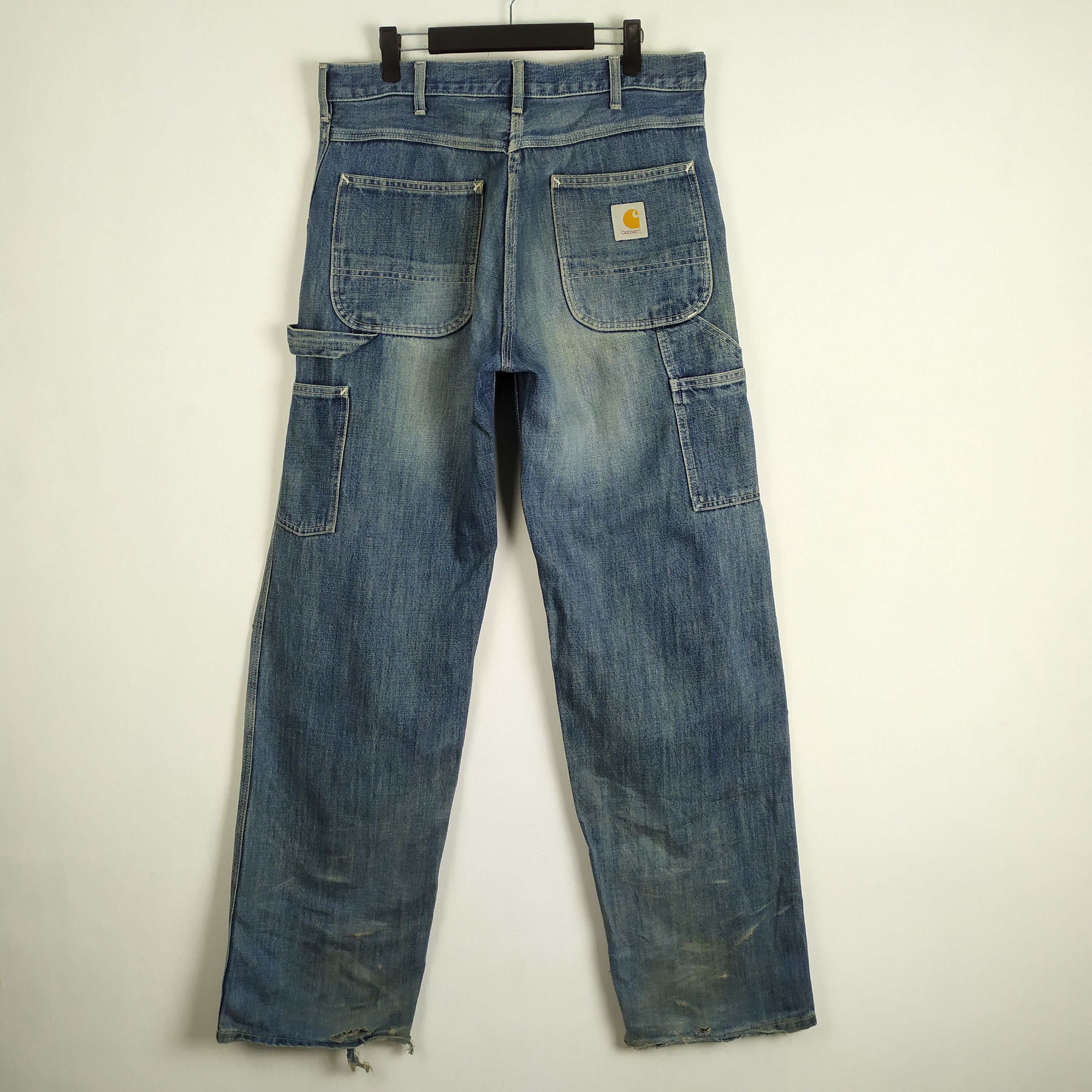 Carhartt CARHARTT FADED RIPPED JEANS CARGO PANTS Size US 33 - 1 Thumbnail