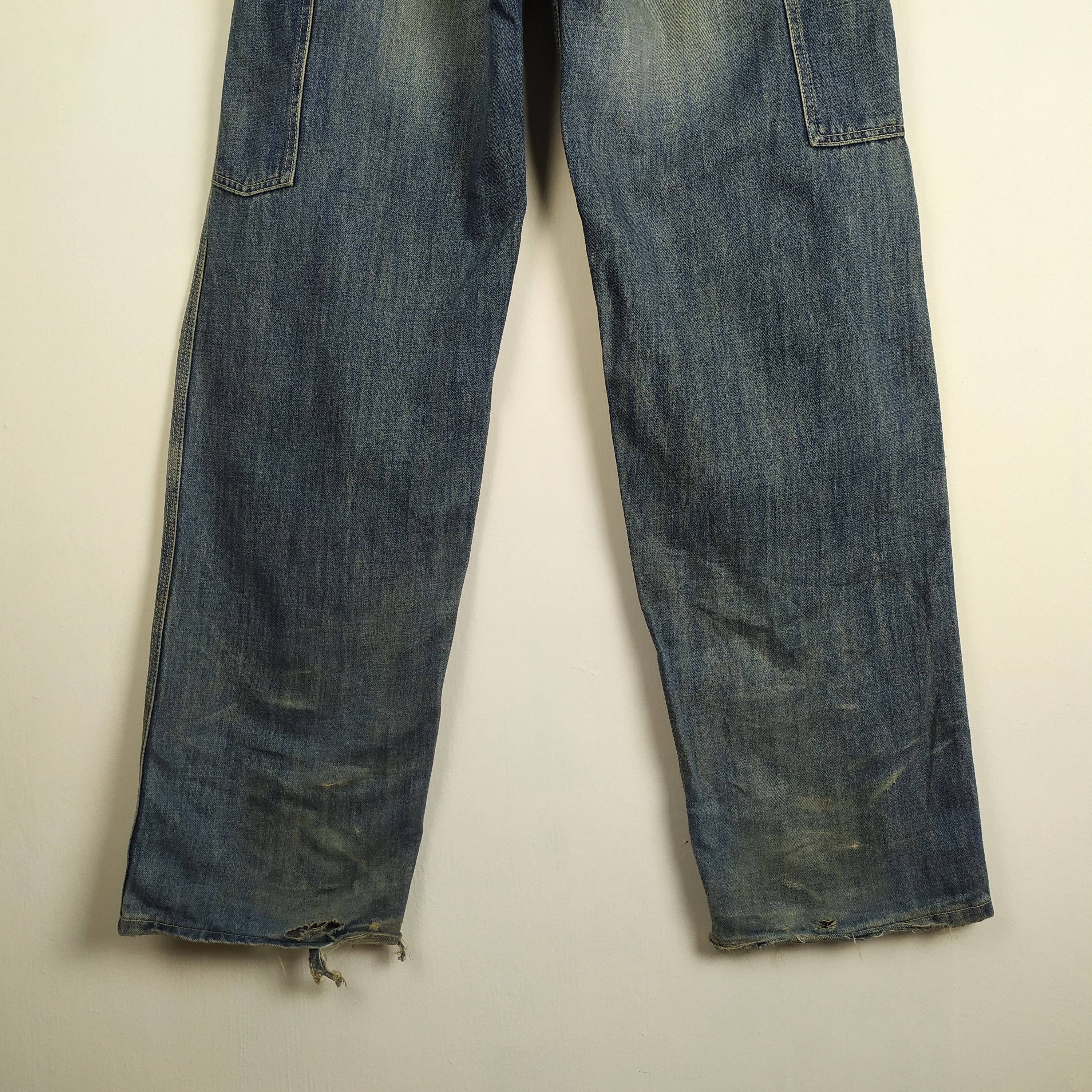 Carhartt CARHARTT FADED RIPPED JEANS CARGO PANTS Size US 33 - 3 Thumbnail