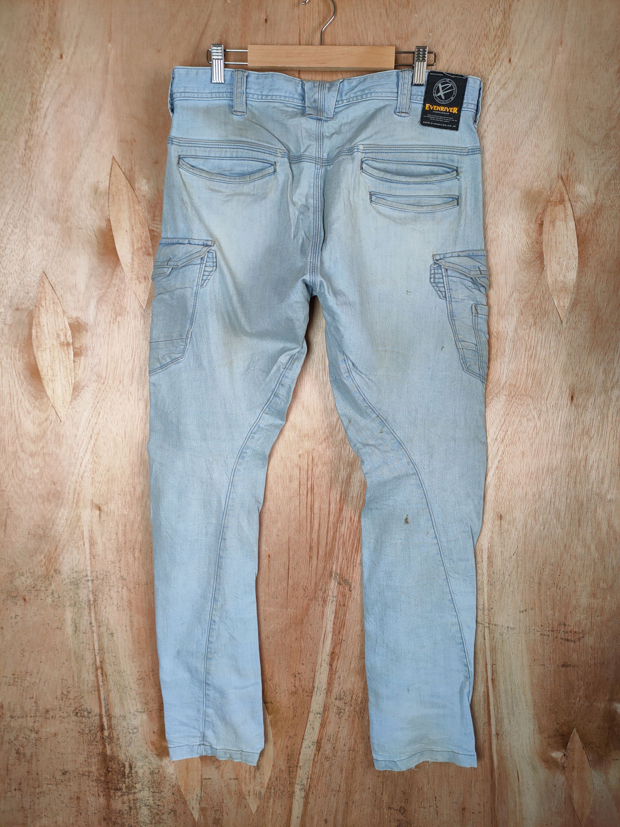 Japanese Brand VINTAGE EVENRIVER RUSTY FADED JEANS CARGO PANTS Size US 33 - 6 Thumbnail