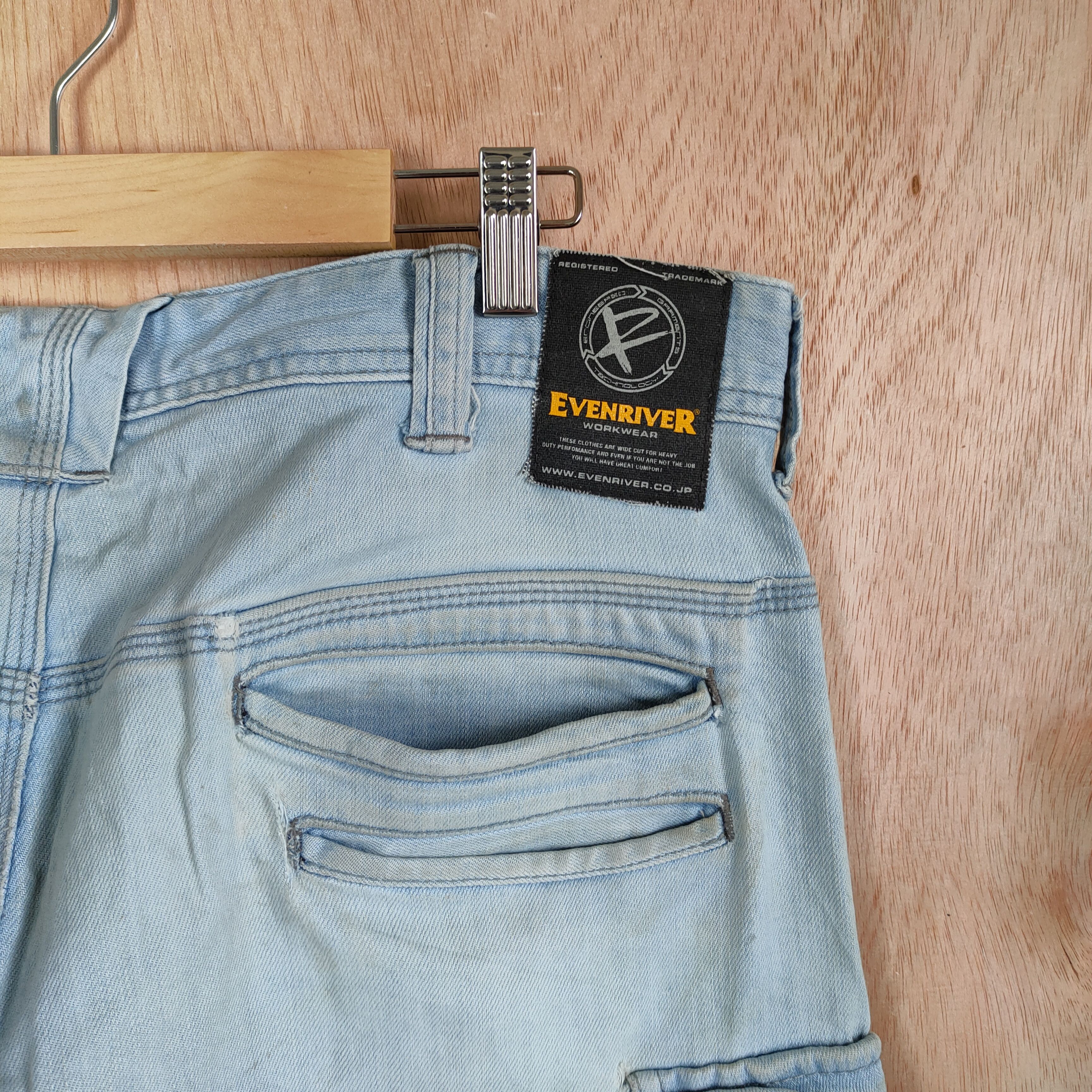 Japanese Brand VINTAGE EVENRIVER RUSTY FADED JEANS CARGO PANTS Size US 33 - 9 Thumbnail