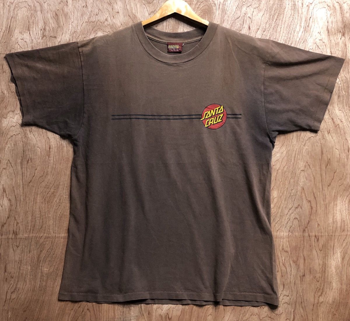 image of Made In USA x Santa Cruz Skateboards Vintage Santa Cruz Skateboard Tee in Dark Brown (Size XL)