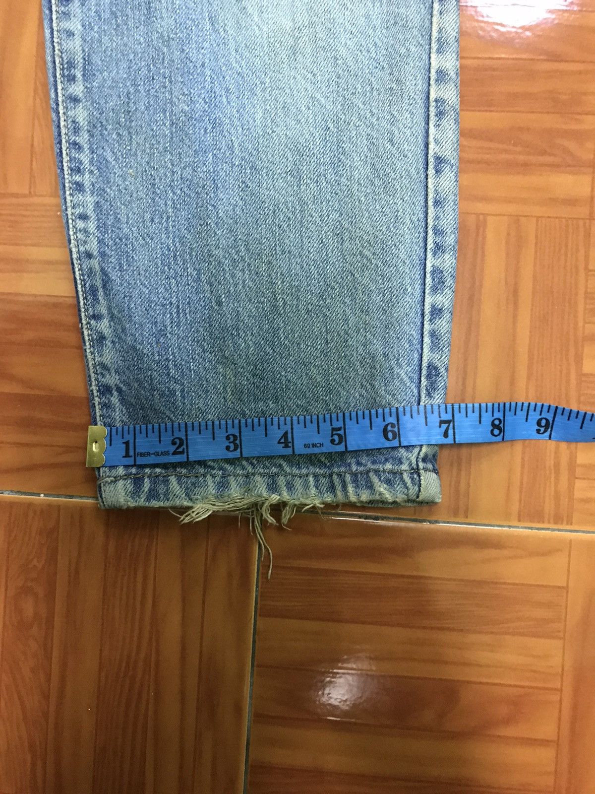 Edwin Vintage Distressed Blue Jeans – Faded Wash with Knee Rips Size US 30 / EU 46 - 16 Thumbnail