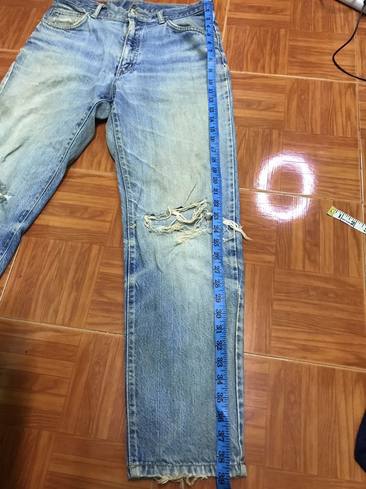 Edwin Vintage Distressed Blue Jeans – Faded Wash with Knee Rips Size US 30 / EU 46 - 12 Thumbnail