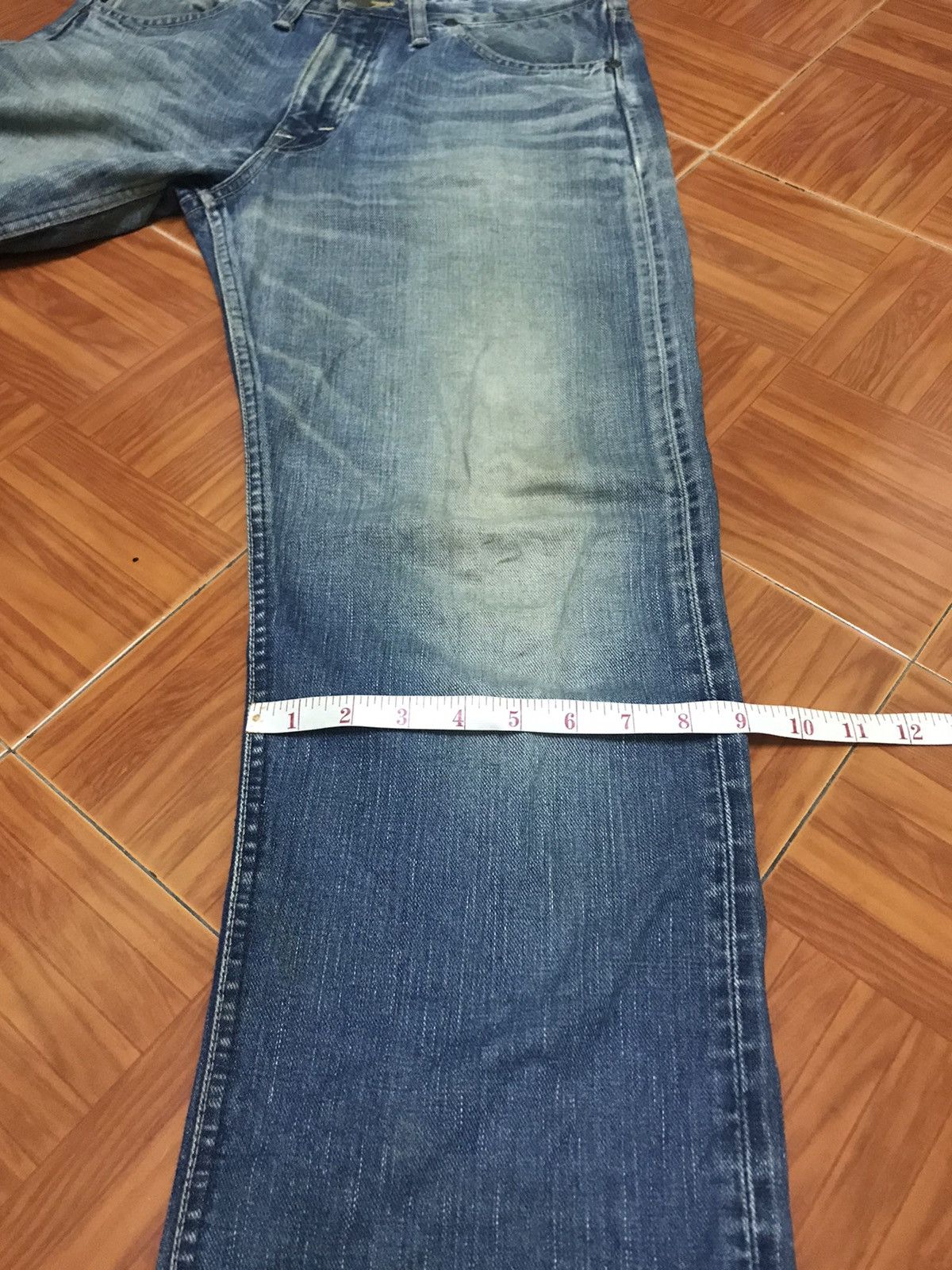 Lee Lee Vintage Straight Leg Jeans – Light Wash, Distressed Fade Size US 32 / EU 48 - 14 Thumbnail